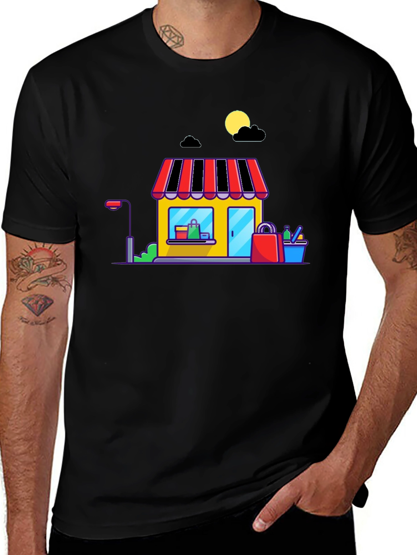 Variant 20 of Storefront Graphic Black T-Shirt