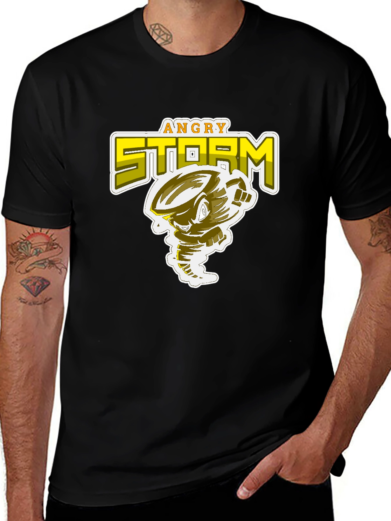 Angry Storm Graphic T-Shirt - Cotton Blend