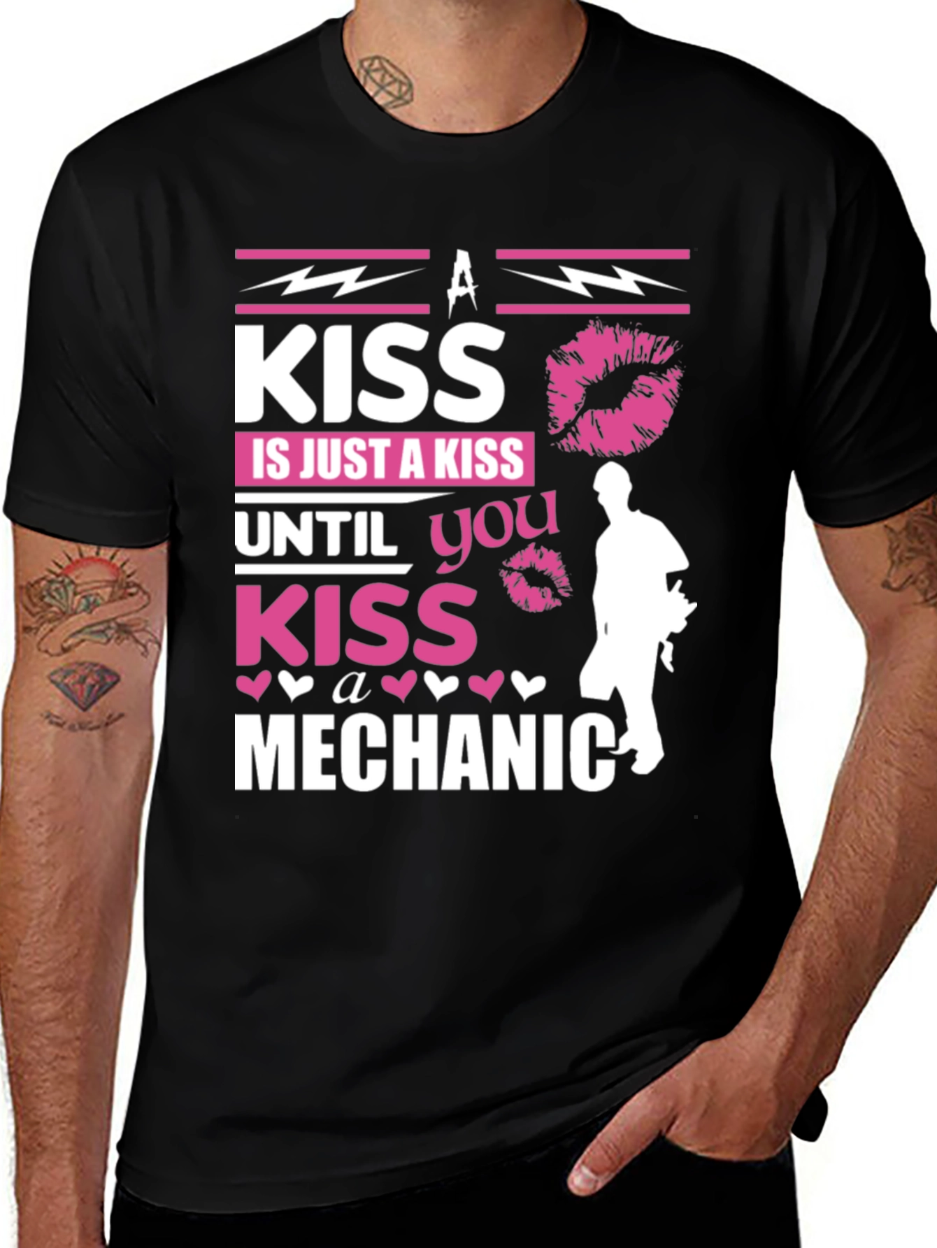 Variant 9 of Kiss a Mechanic T-Shirt