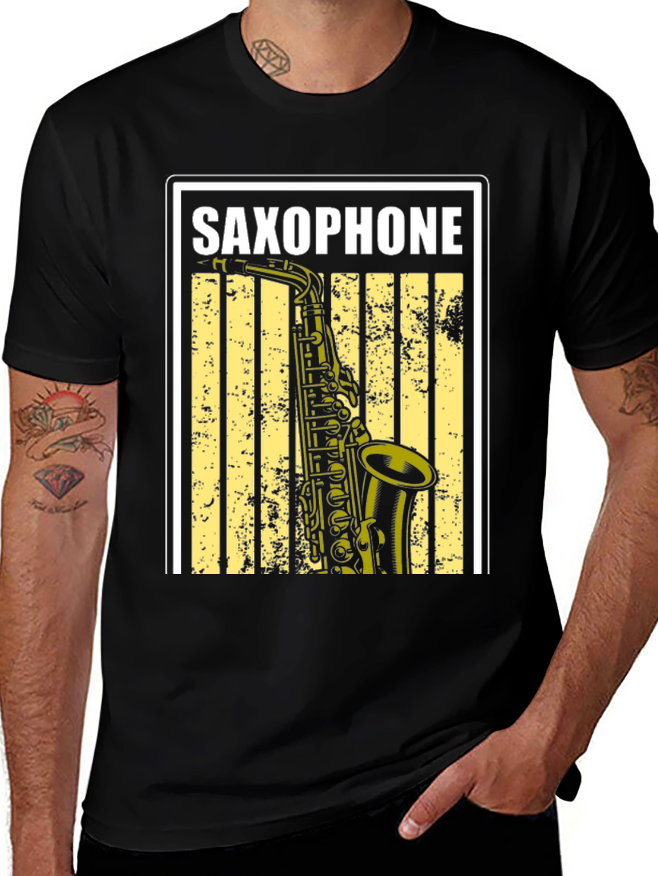 Variant 28 of Saxophone Graphic Tee - Music Lover T-Shirt