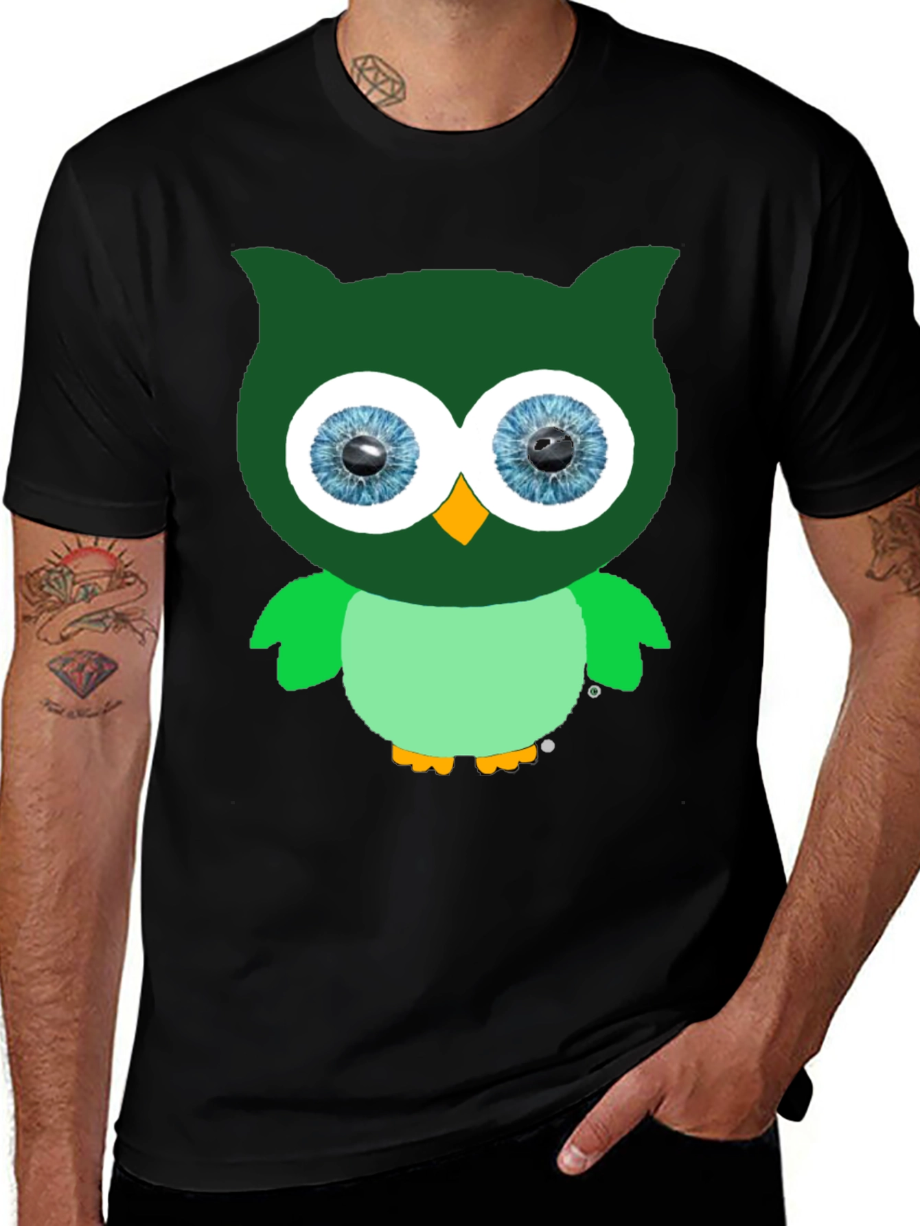 Variant 9 of Owl Graphic Tee - Unique Design, Soft Cotton Blend
