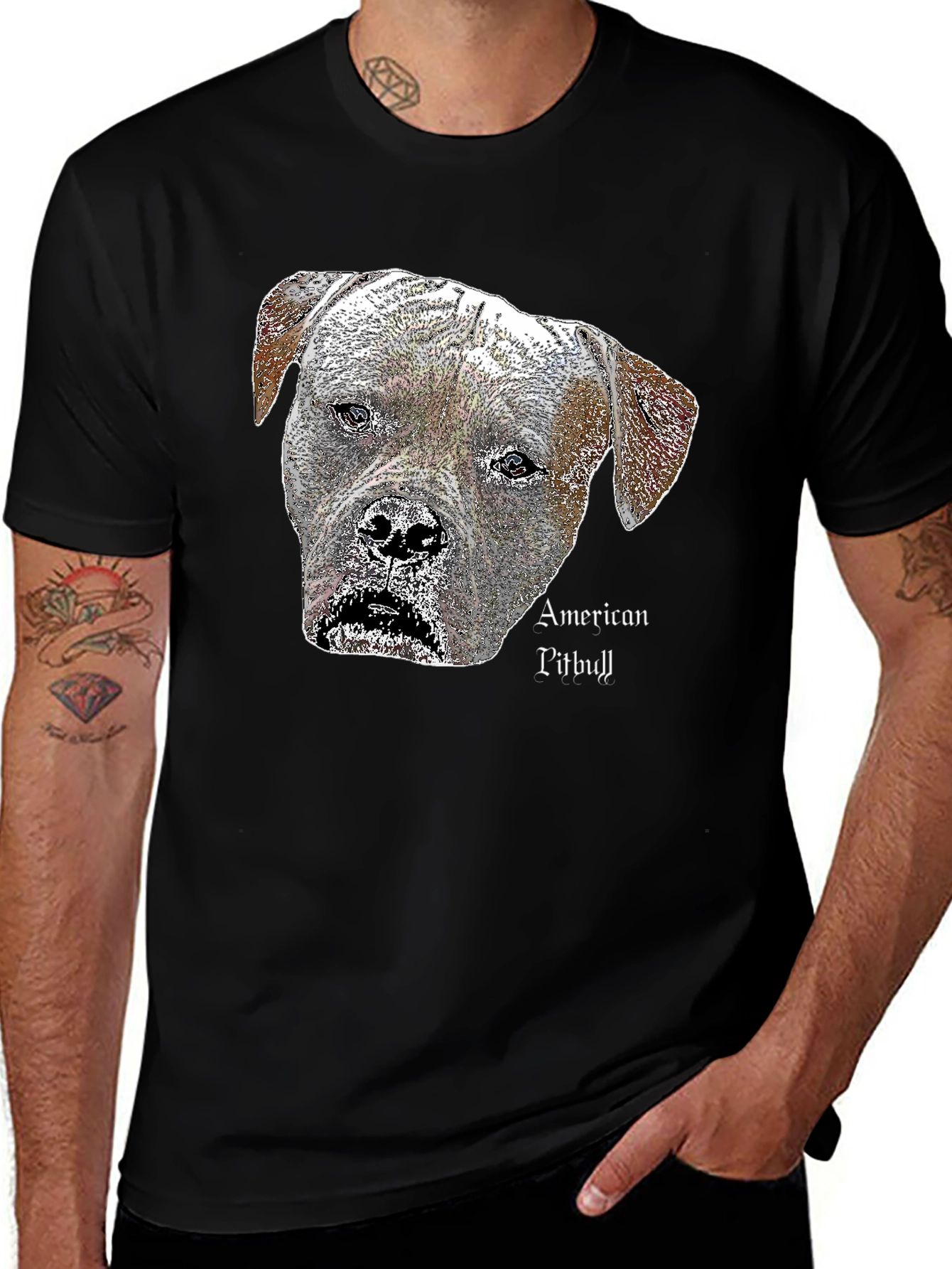 American Pitbull Dog T-Shirt - Stylish Graphic Tee