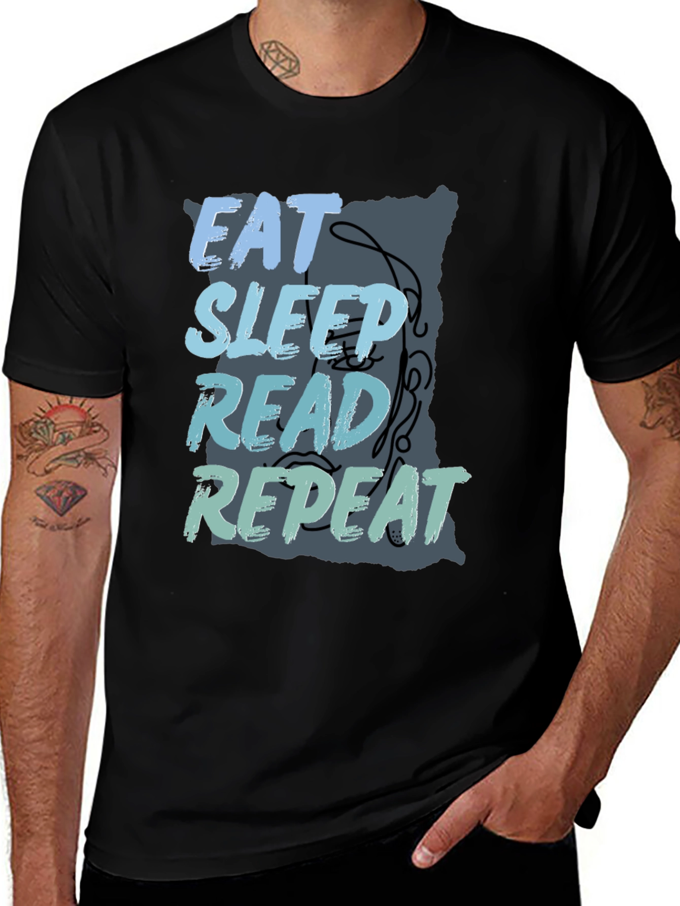 Eat Sleep Read Repeat T-Shirt - Reading Lover Tee