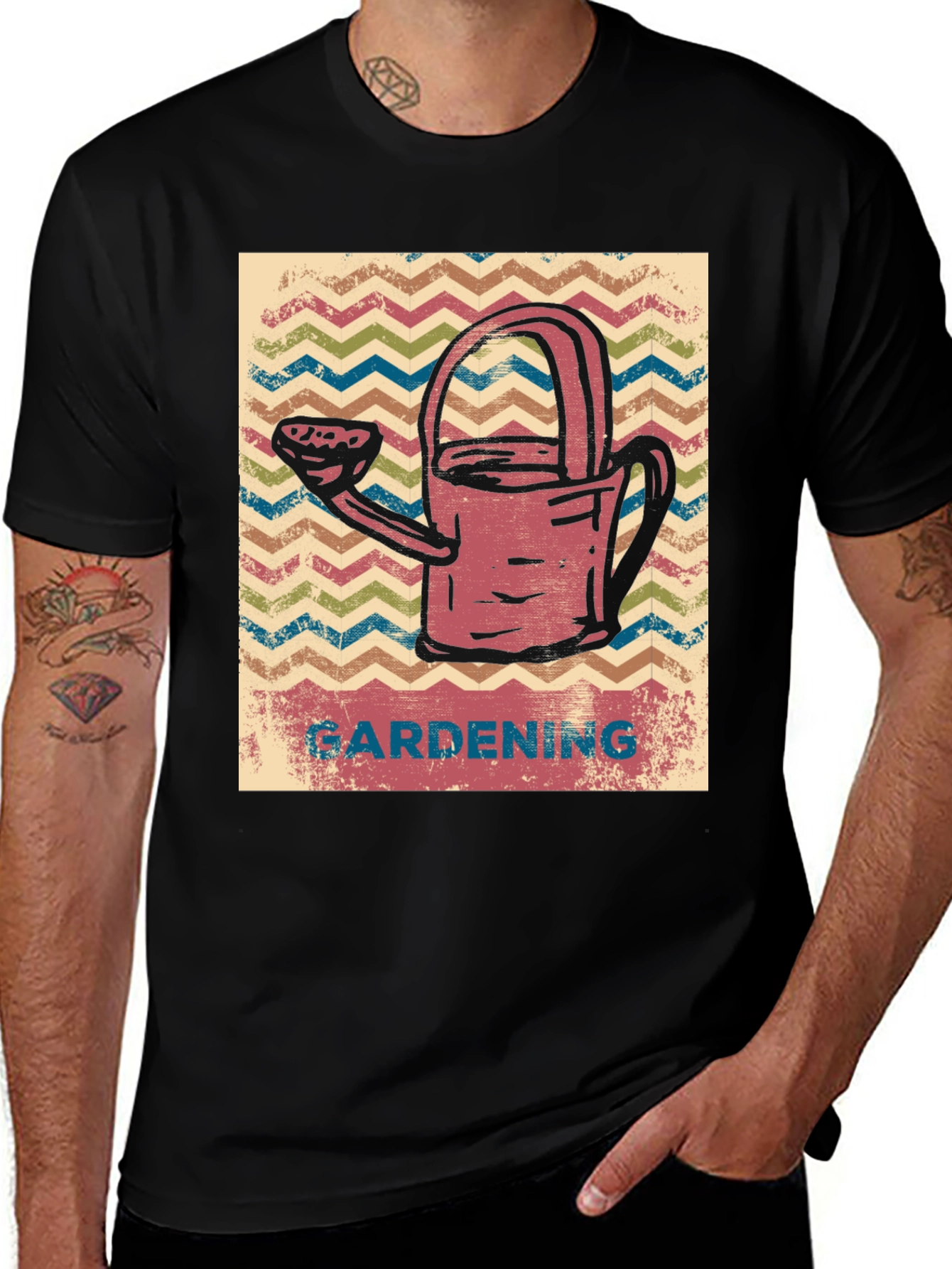 Variant 24 of Gardening Watering Can Graphic Tee - Vintage Style