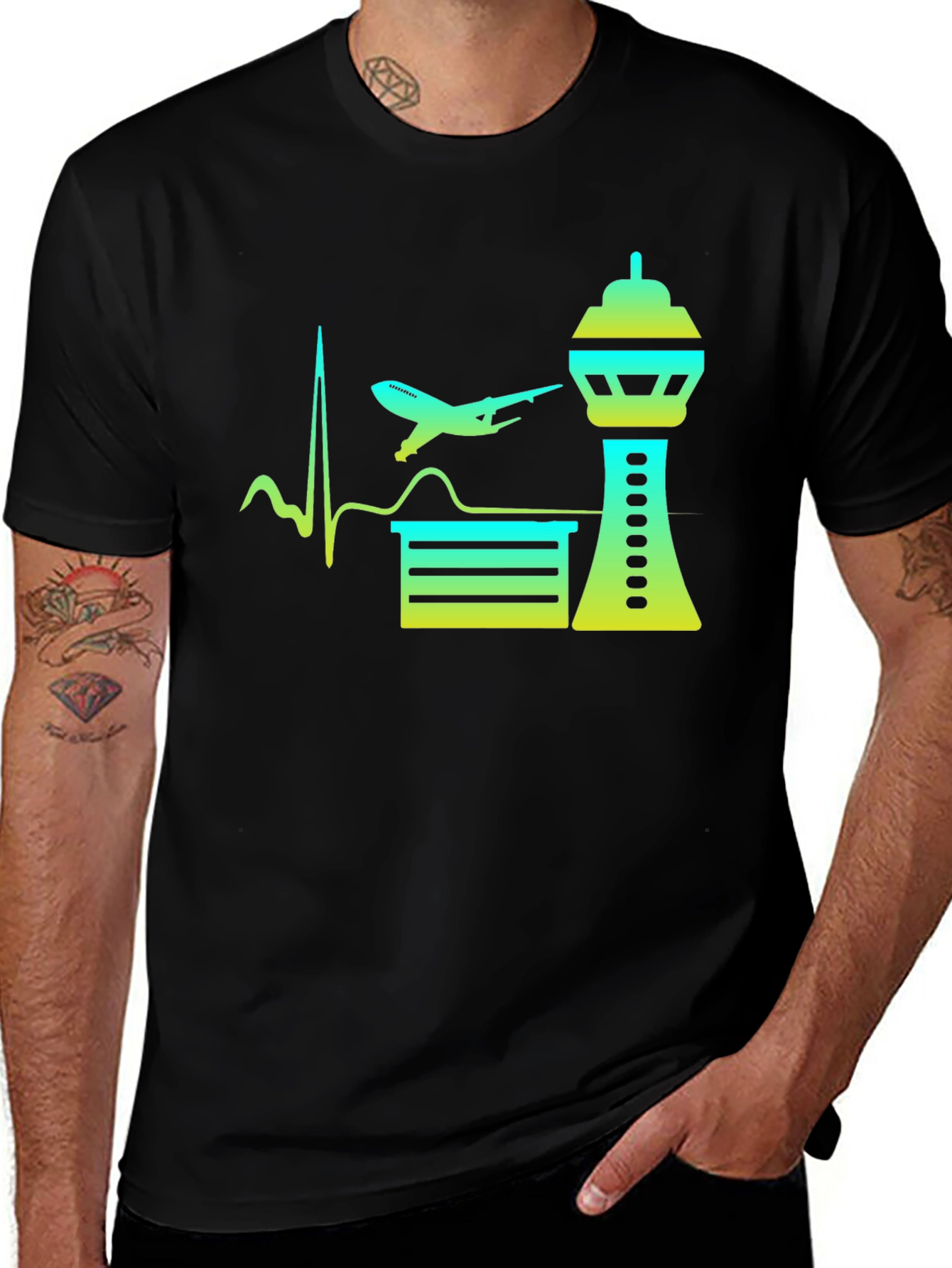 Aviation Heartbeat T-Shirt - Airport Love Tee