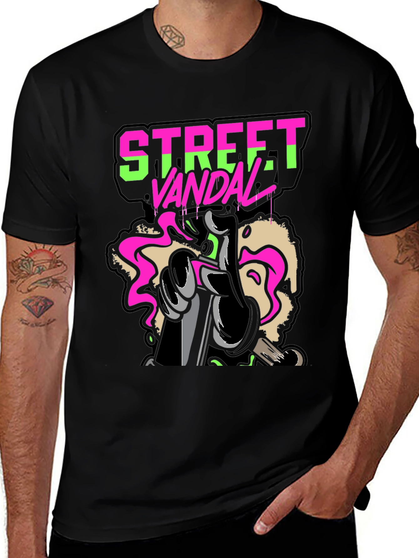 Variant 22 of Street Vandal Graphic Tee - Black