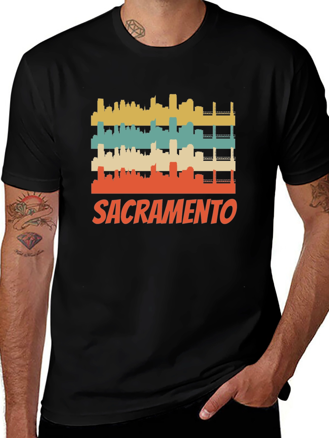Variant 30 of Sacramento Retro Skyline Graphic Tee
