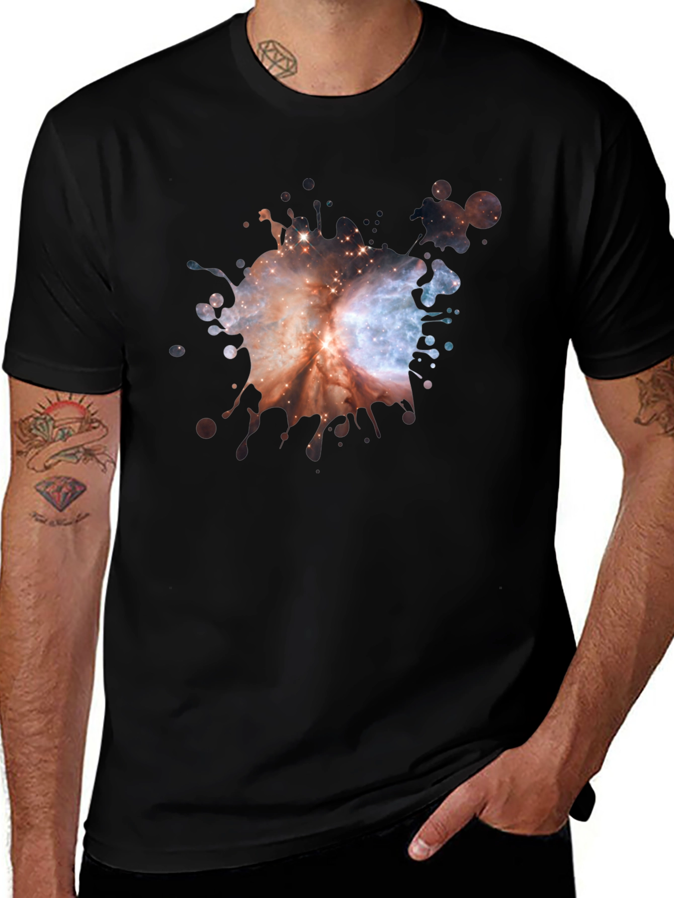 Variant 29 of Galaxy Splash Black T-Shirt