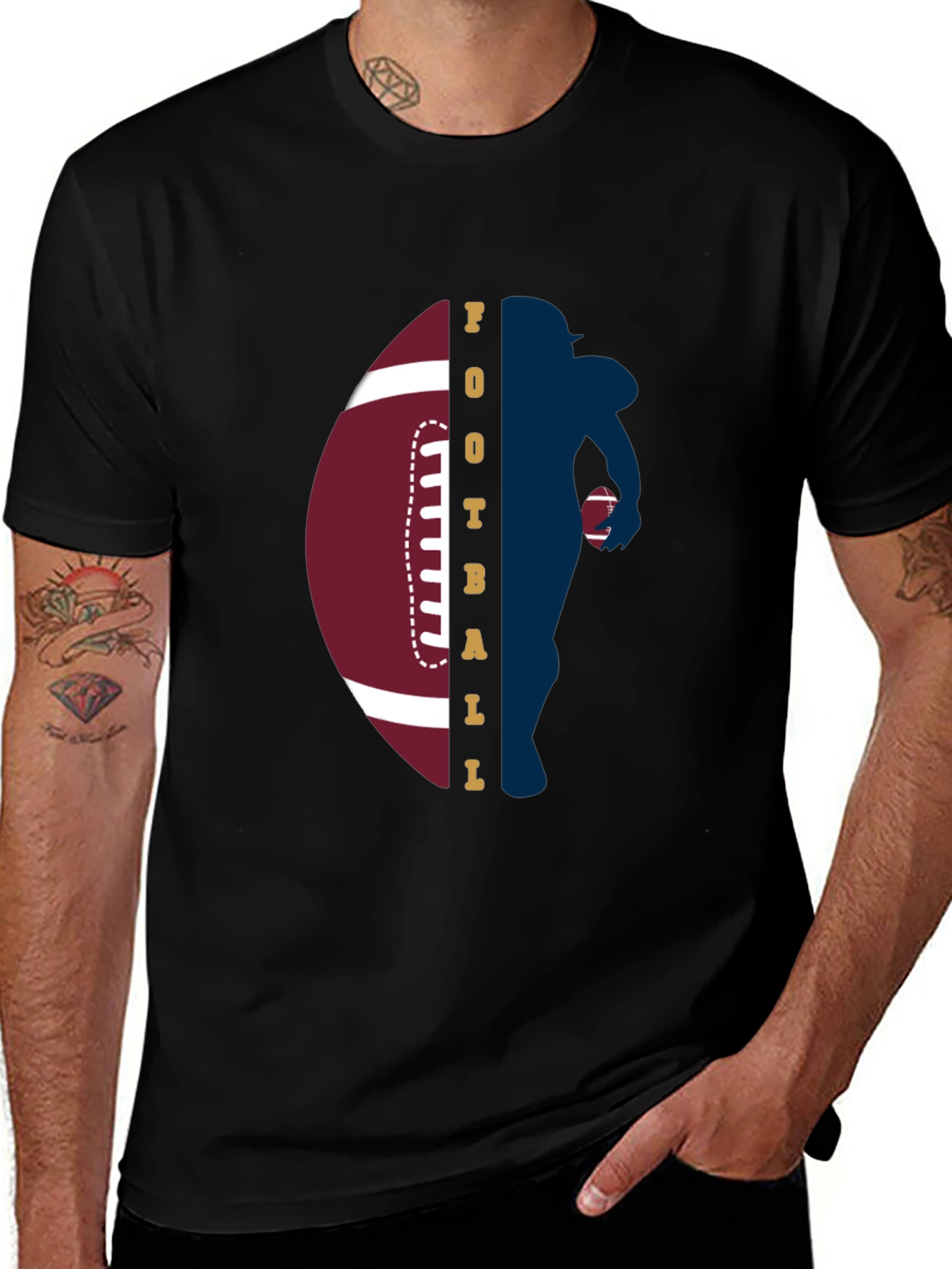 Variant 10 of Football Player Graphic T-Shirt