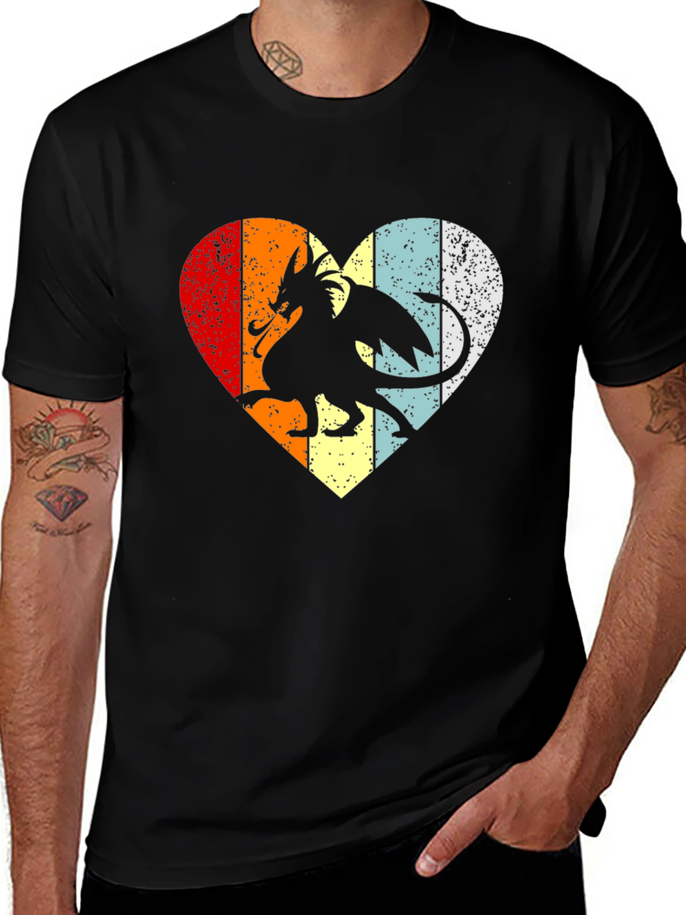 Variant 21 of Vintage Dragon Heart T-Shirt