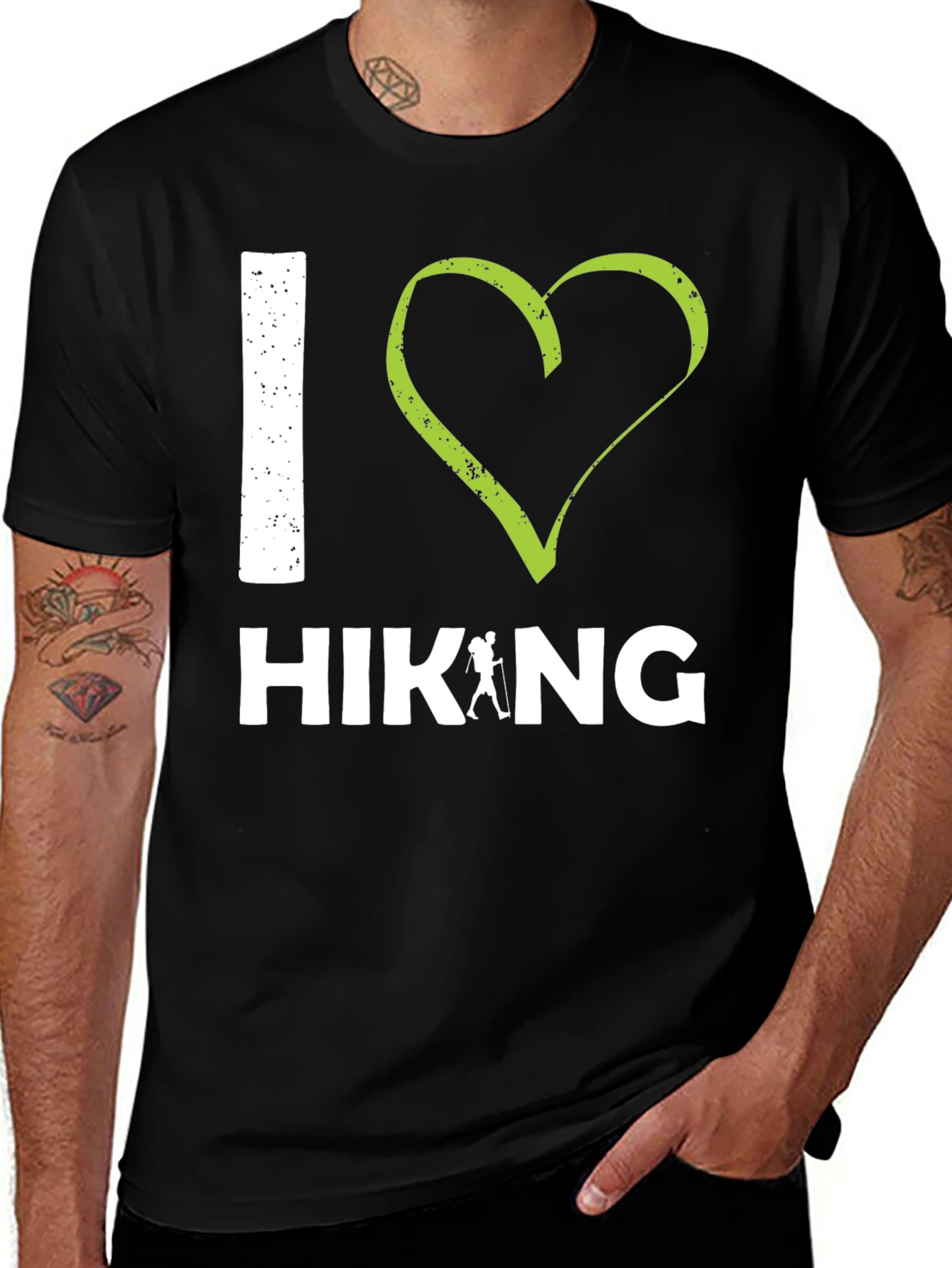Variant 17 of I Love Hiking Graphic Tee - Hiker T-Shirt