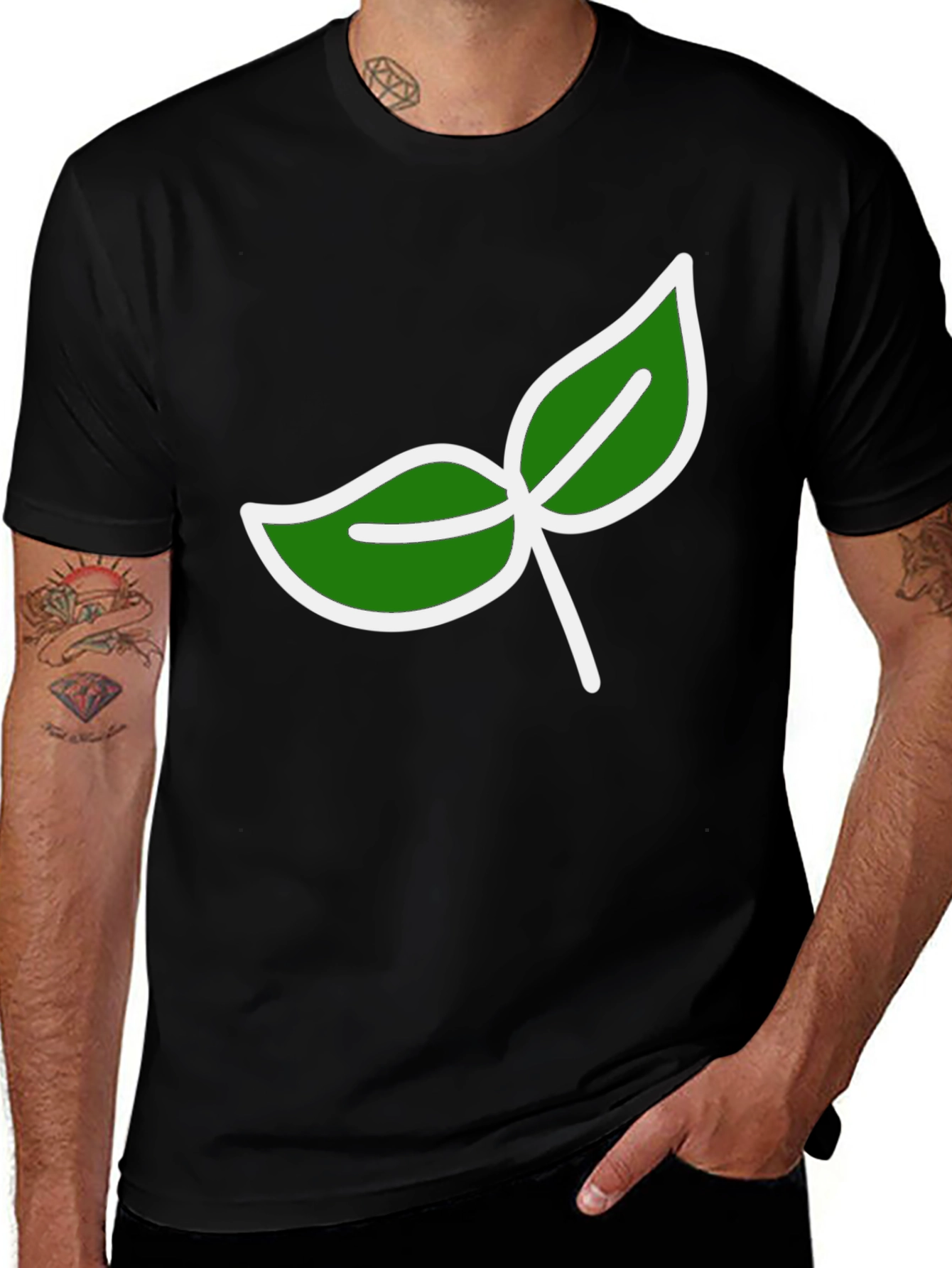 Variant 25 of Green Sprout Black T-Shirt