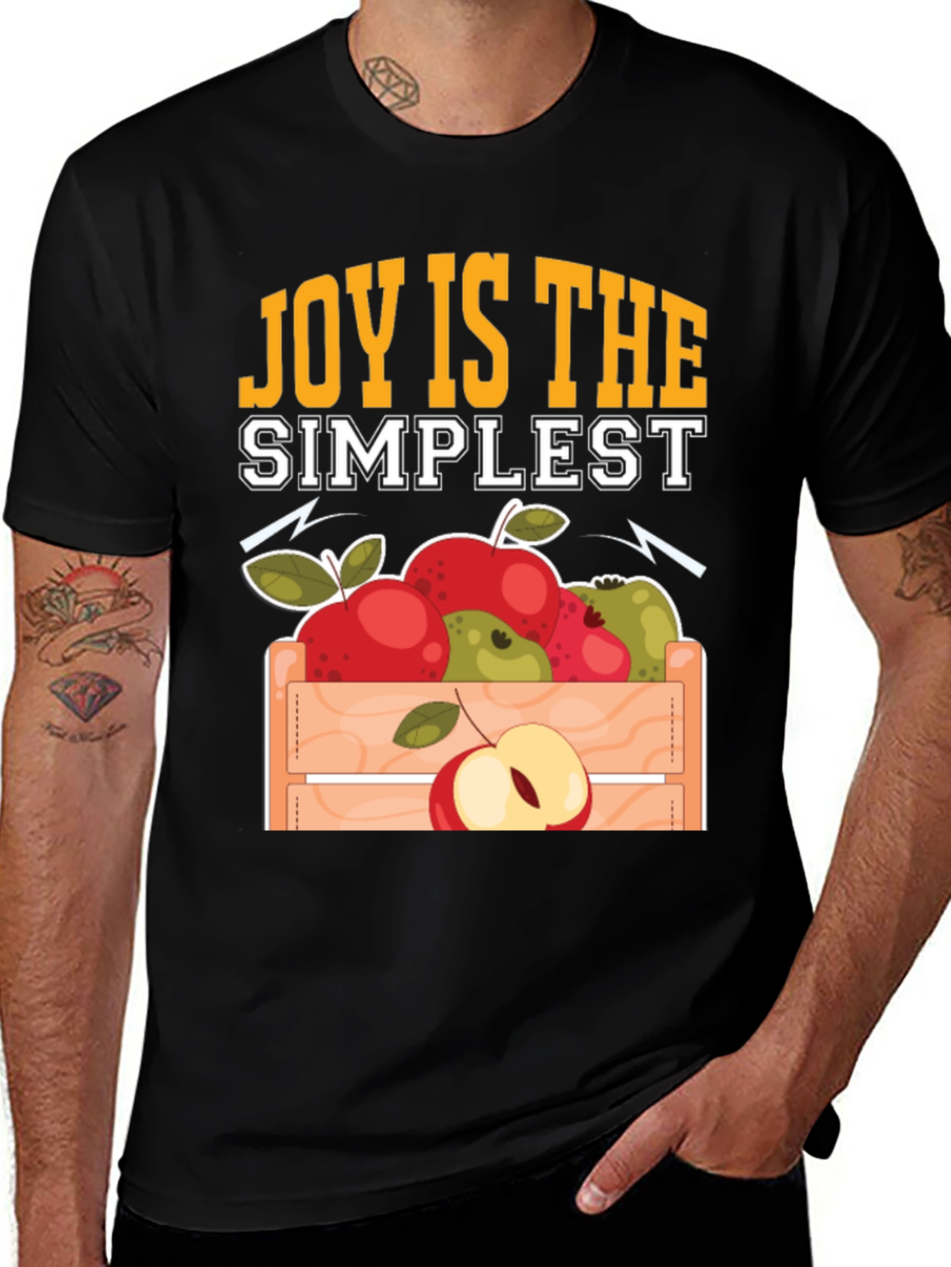 Variant 11 of Joy Is The Simplest Apple Crate T-Shirt