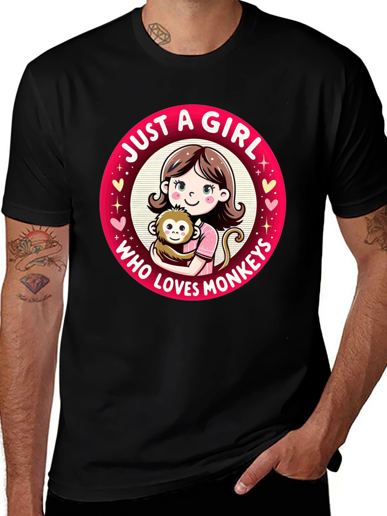 Variant 12 of Just A Girl Who Loves Monkeys T-Shirt