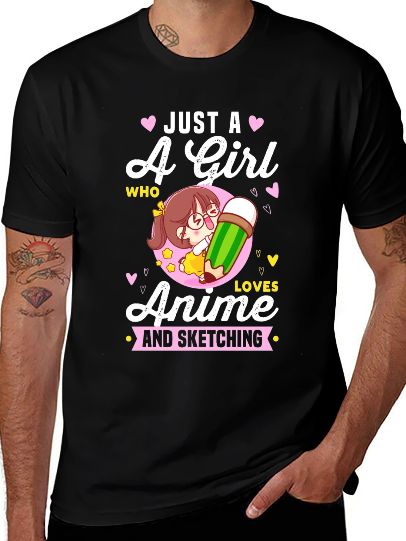 Variant 17 of Anime Girl Sketching T-Shirt