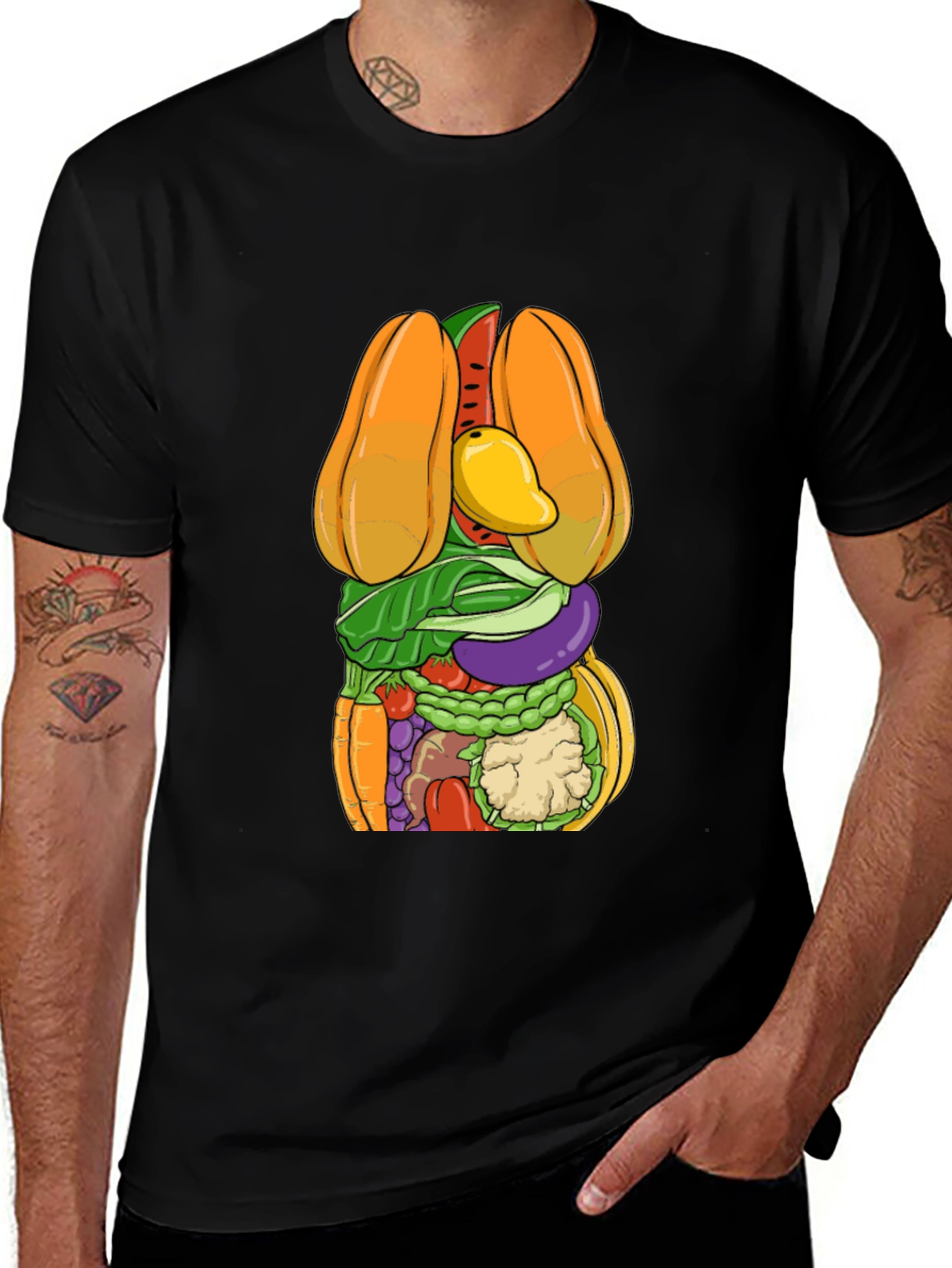 Vegetable Anatomy Graphic T-Shirt