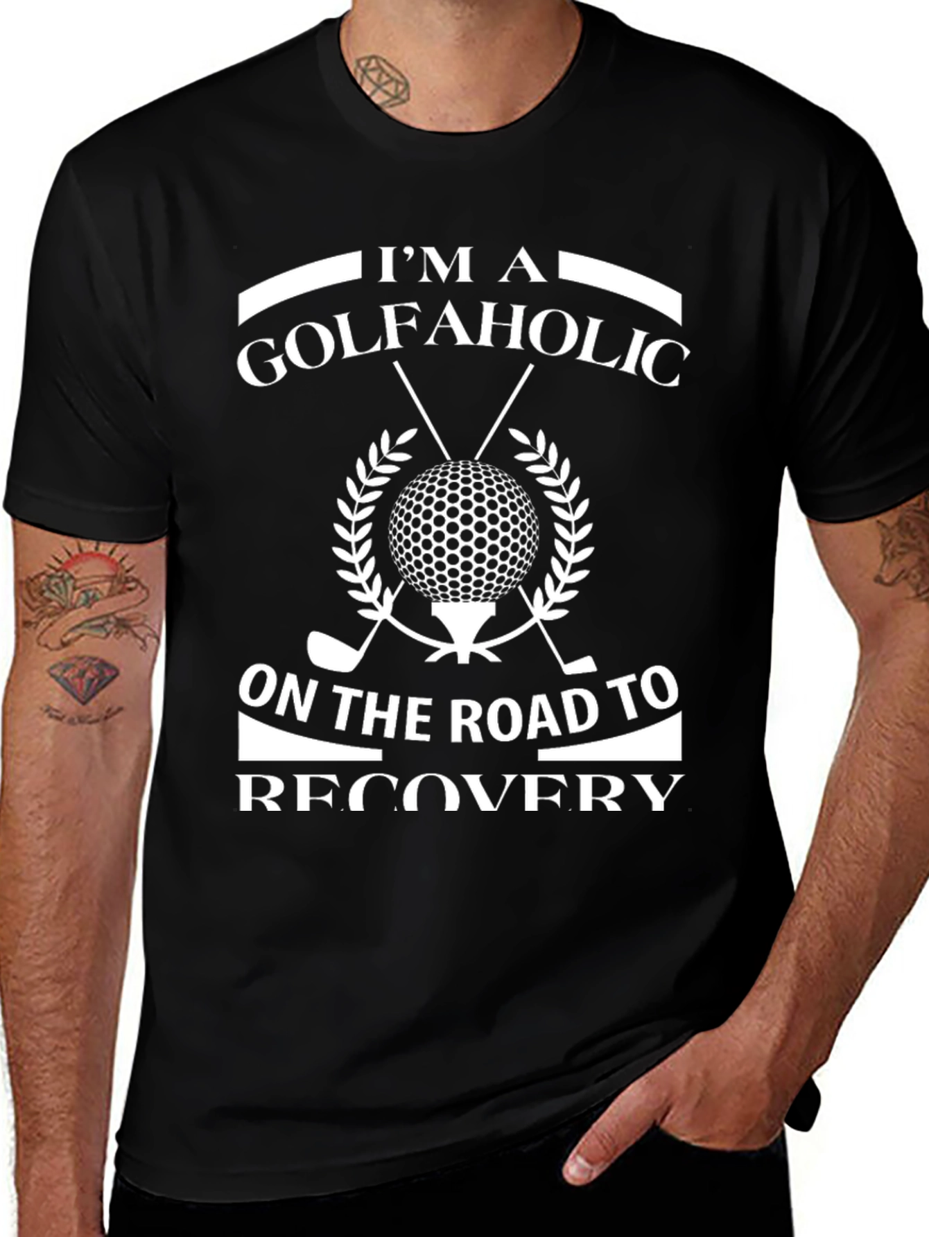 Variant 7 of Golfaholic Recovery T-Shirt