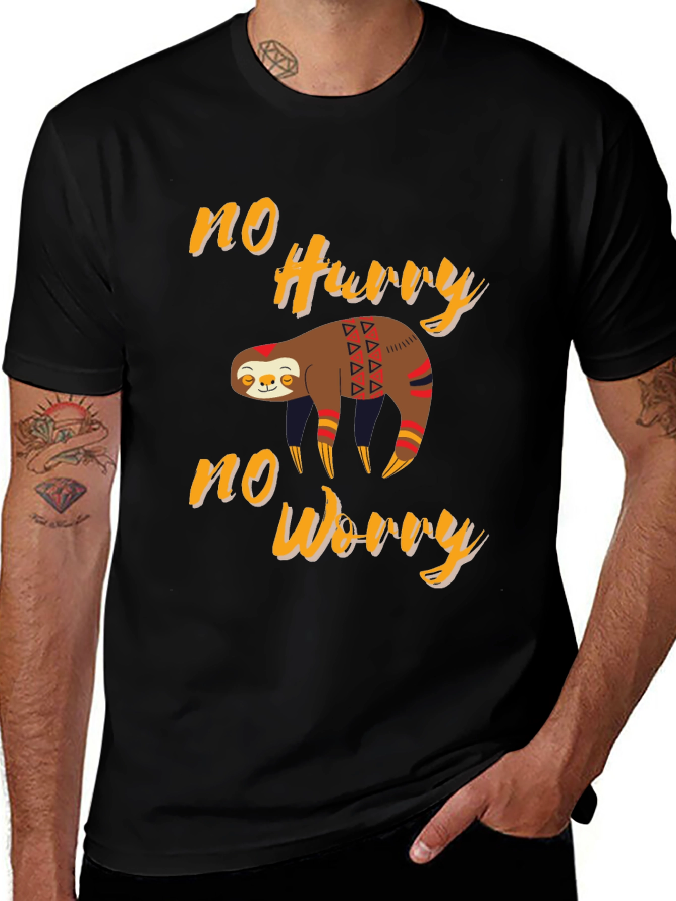 Variant 12 of No Hurry No Worry Sloth T-Shirt - Casual Style