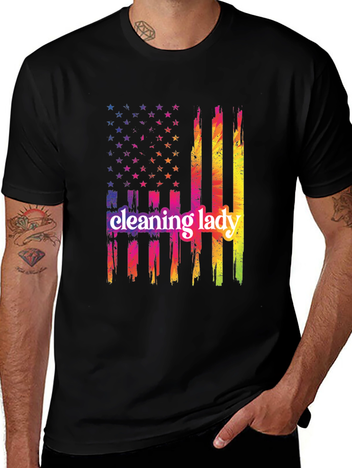 Variant 3 of Cleaning Lady Patriotic T-Shirt