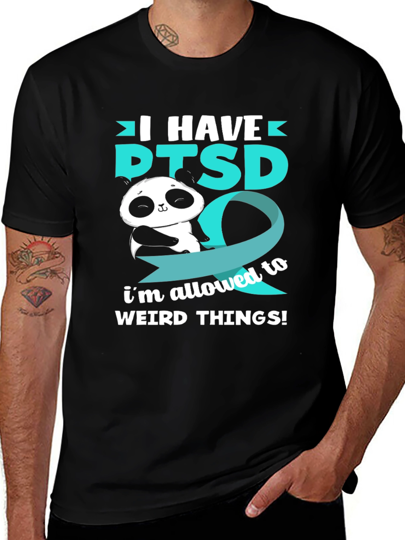 PTSD Awareness Panda Graphic Tee