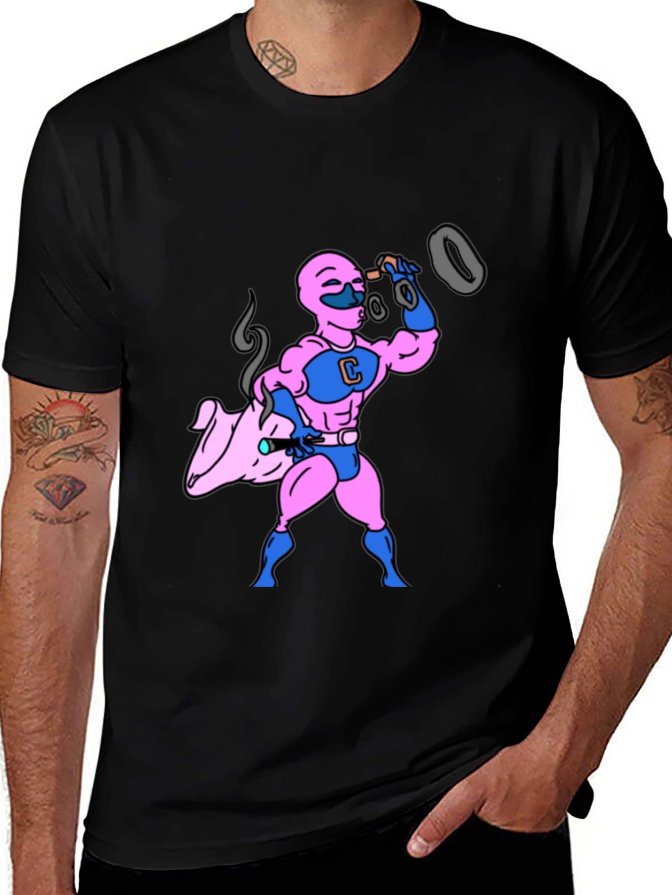 Variant 28 of Superhero Smoker Graphic T-Shirt