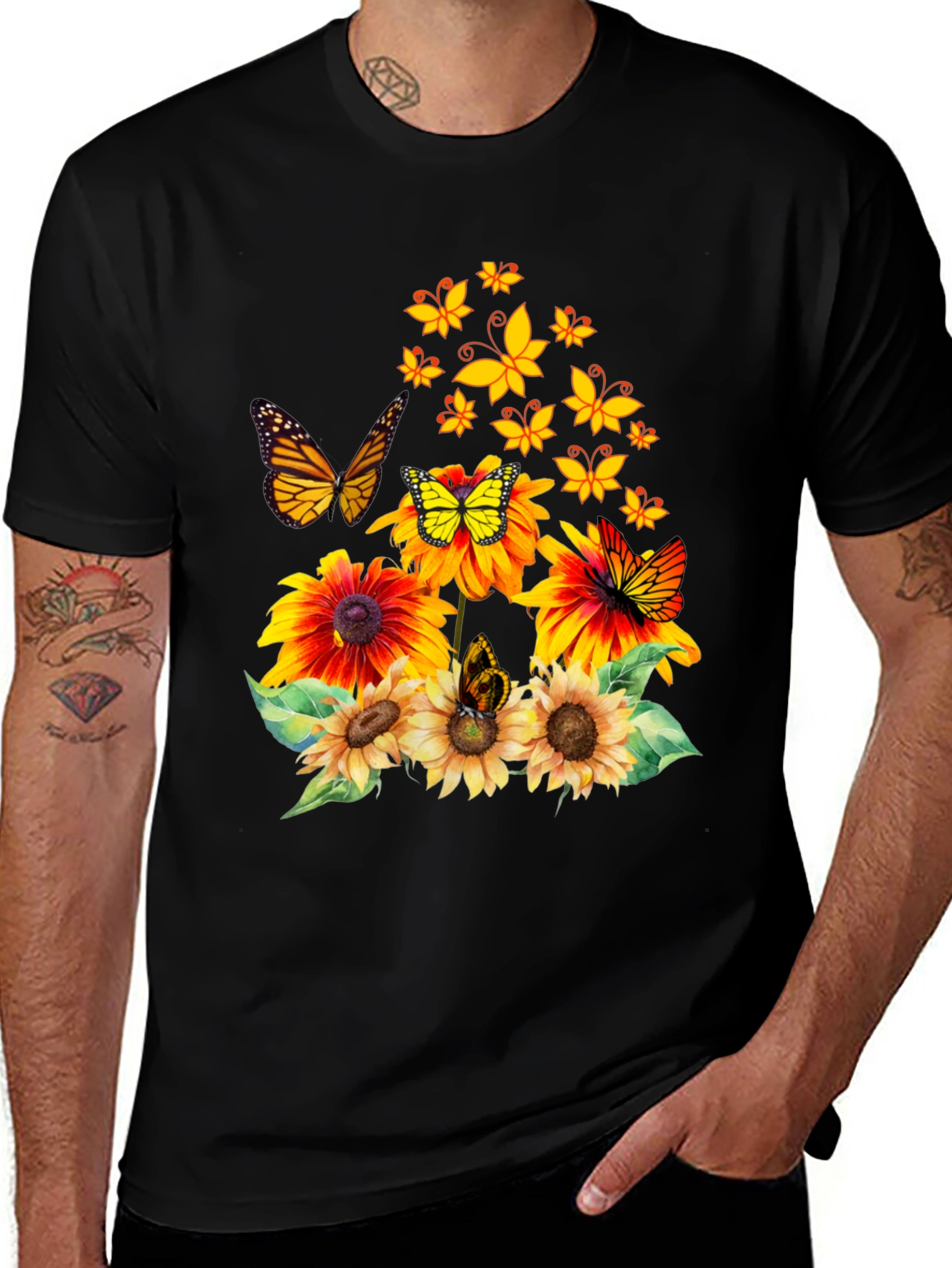 Variant 23 of Butterfly Sunflower Graphic Tee