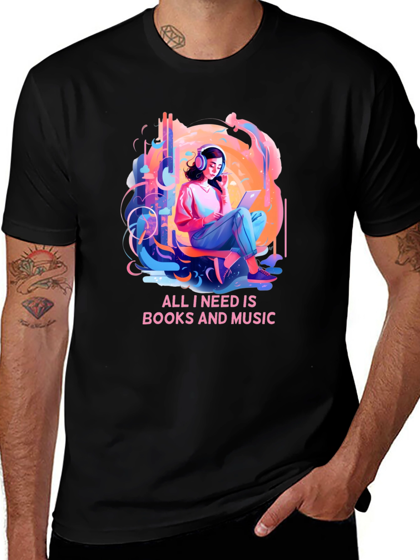 Variant 19 of Books and Music T-Shirt