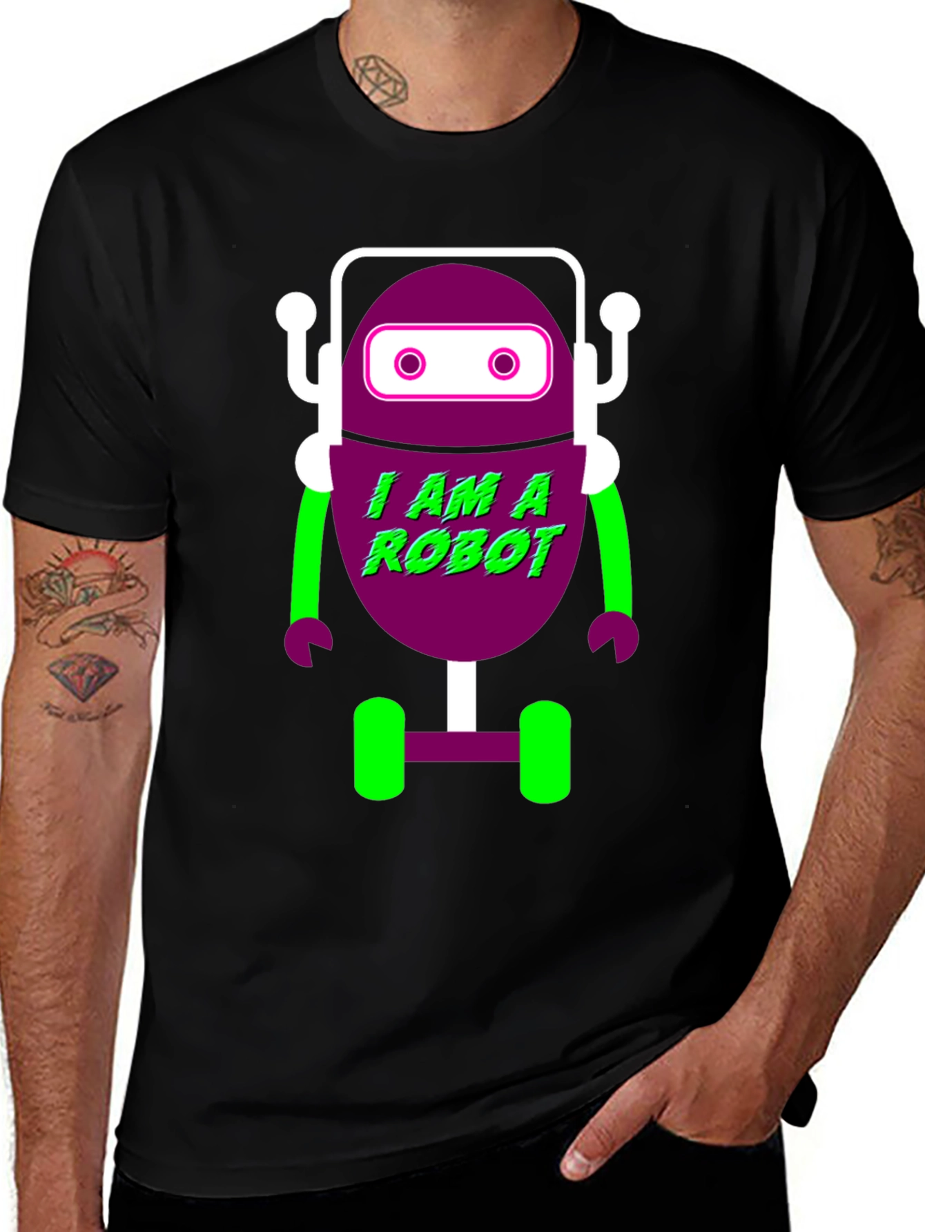 Variant 29 of I Am A Robot Graphic T-Shirt