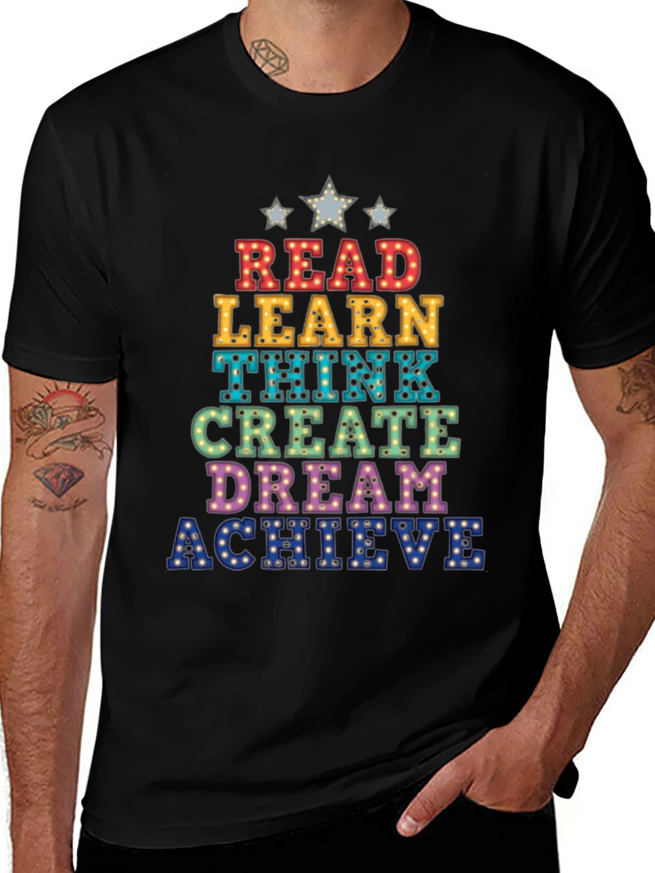 Read Learn Think Graphic Tee