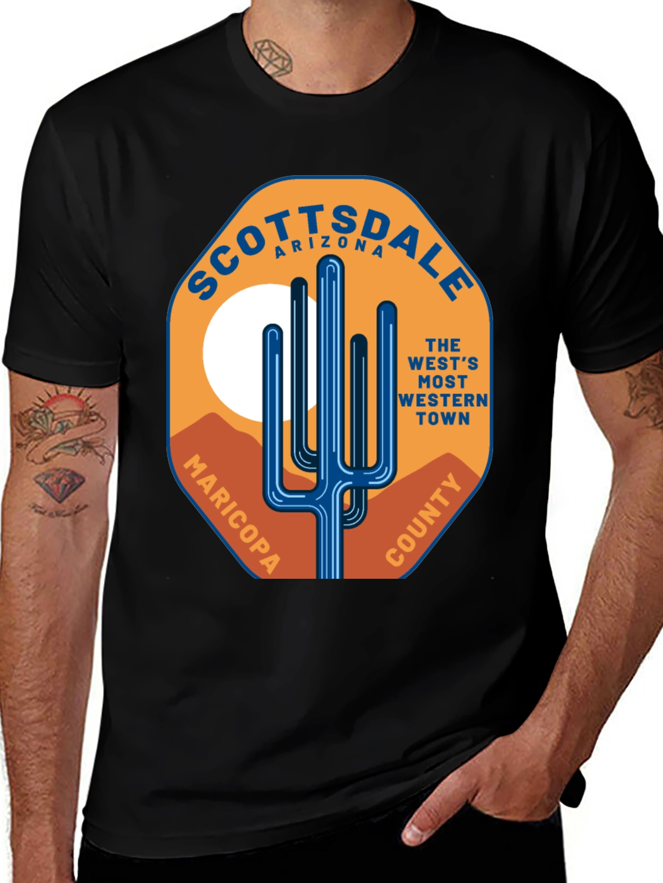 Scottsdale Arizona Cactus Graphic T-Shirt