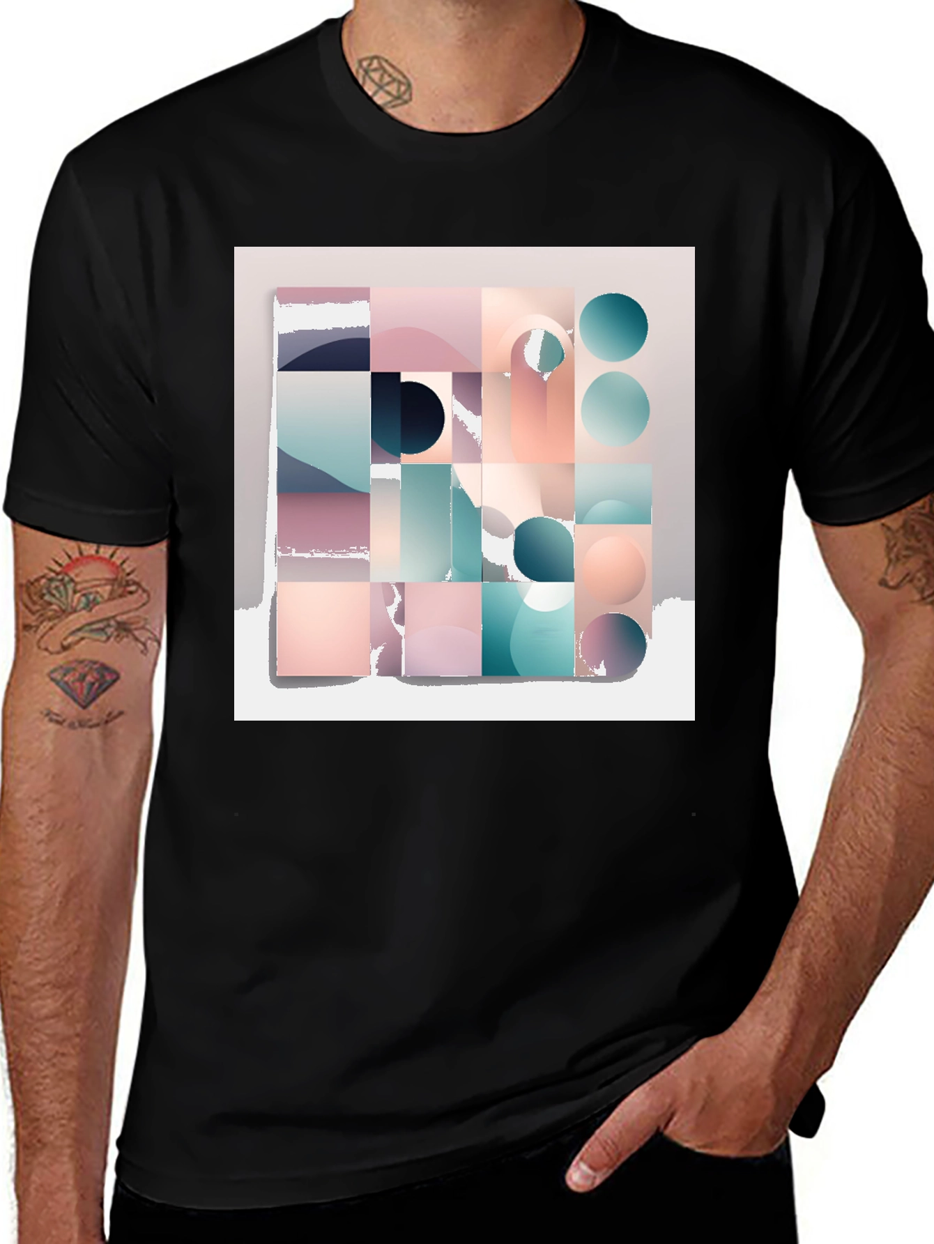 Variant 26 of Abstract Art Graphic Tee - Modern Style