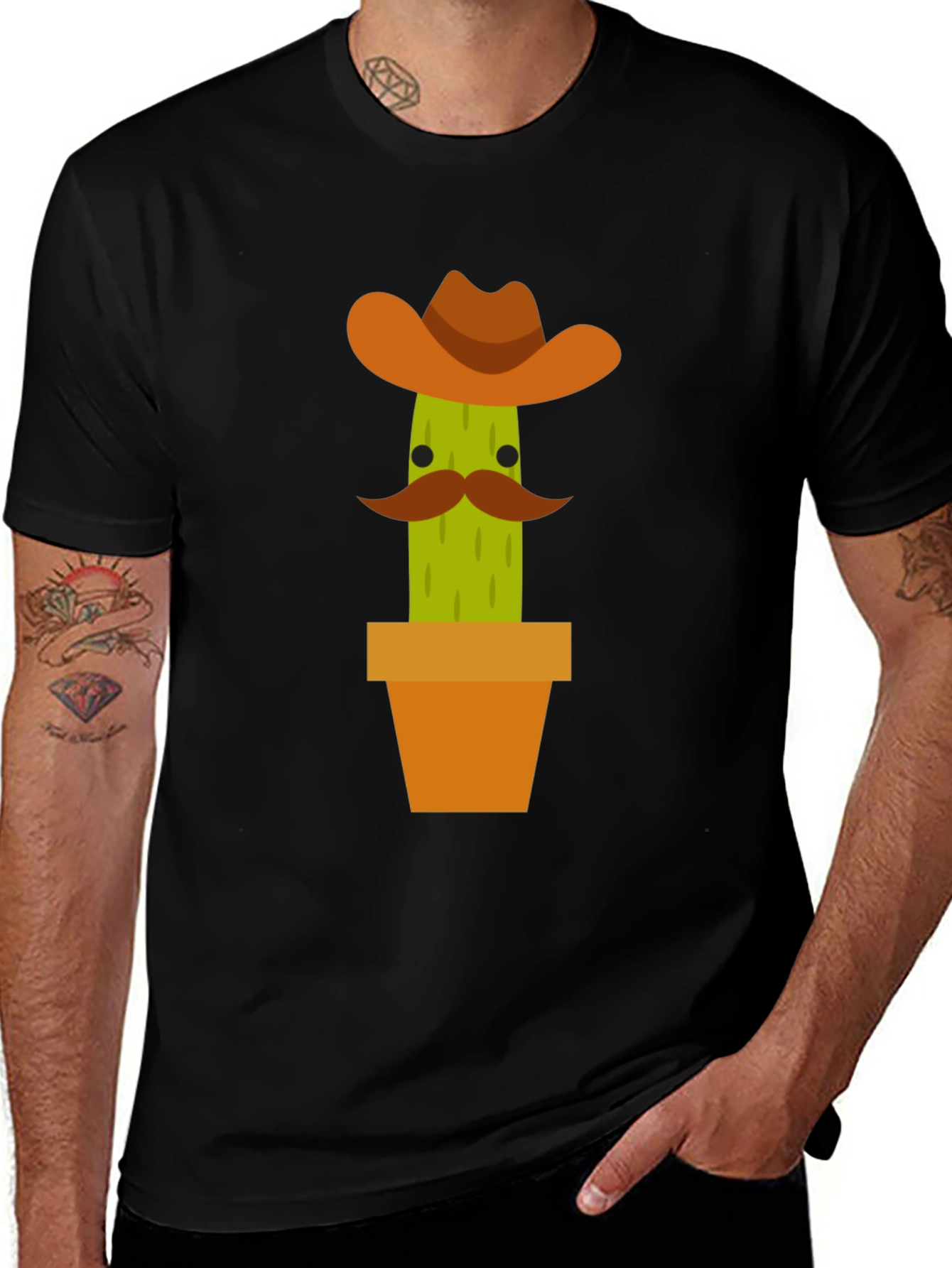 Variant 28 of Cactus Cowboy Black T-Shirt