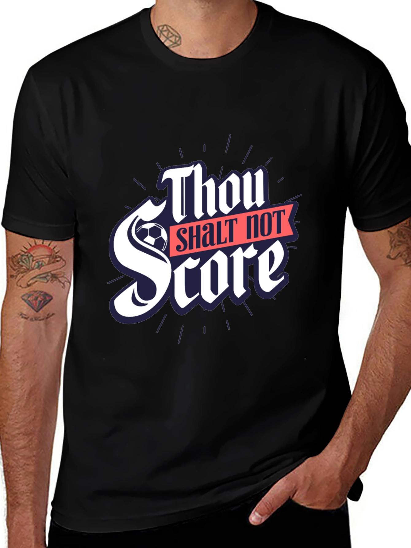 Variant 21 of Thou Shalt Not Score Black T-Shirt