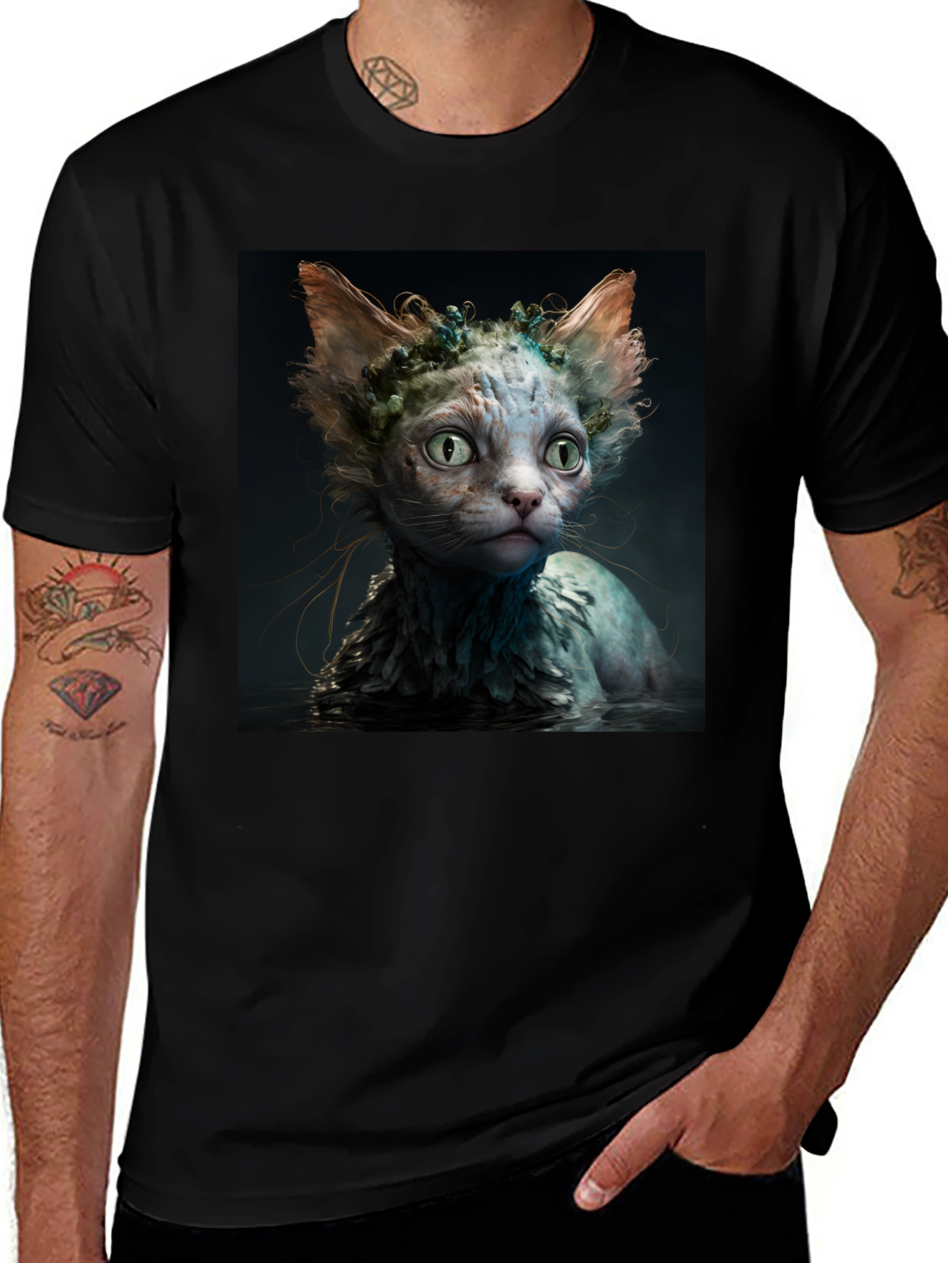 Variant 30 of Mystical Cat Creature T-Shirt