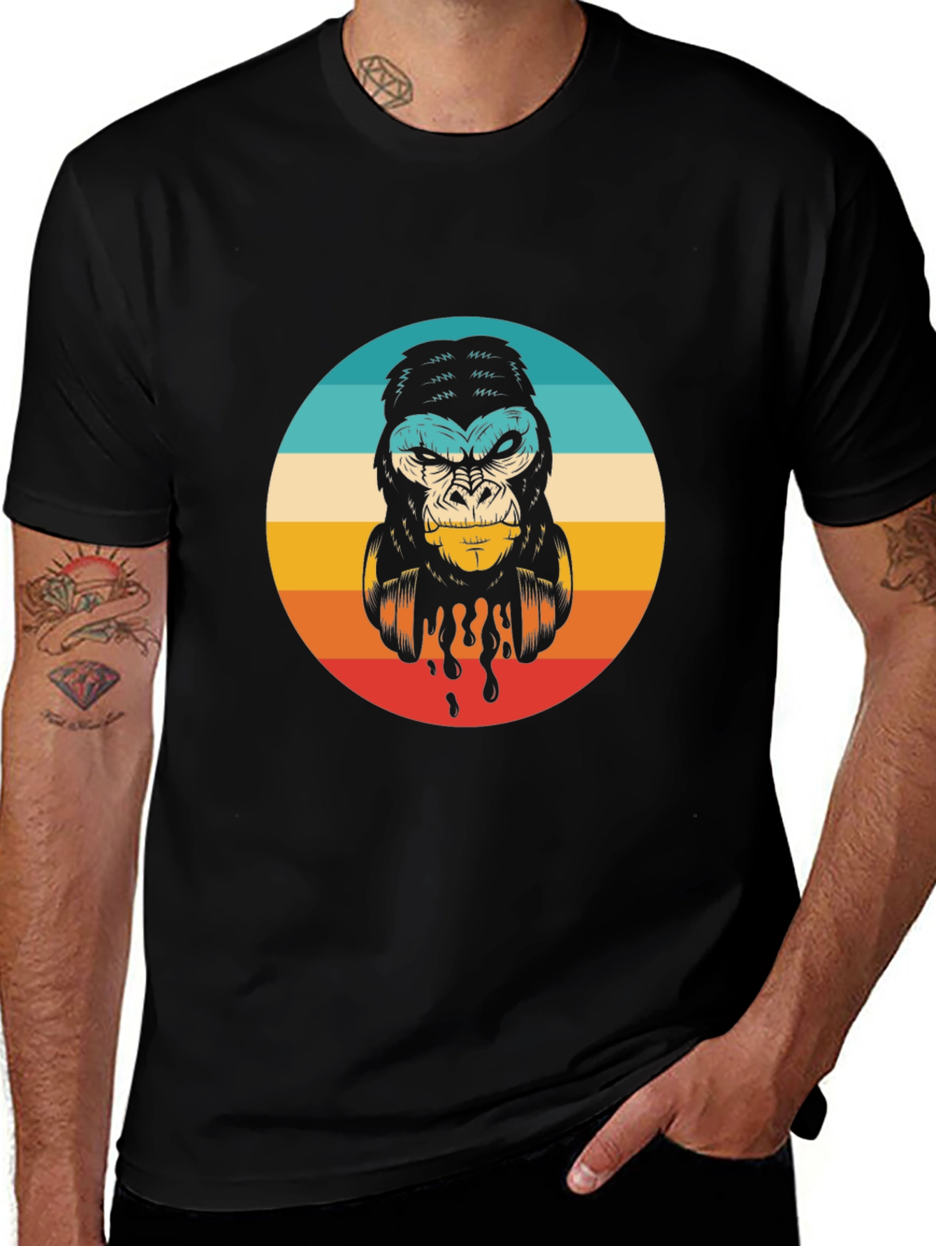 Variant 30 of Retro Gorilla Graphic Tee - Cool Animal T-Shirt