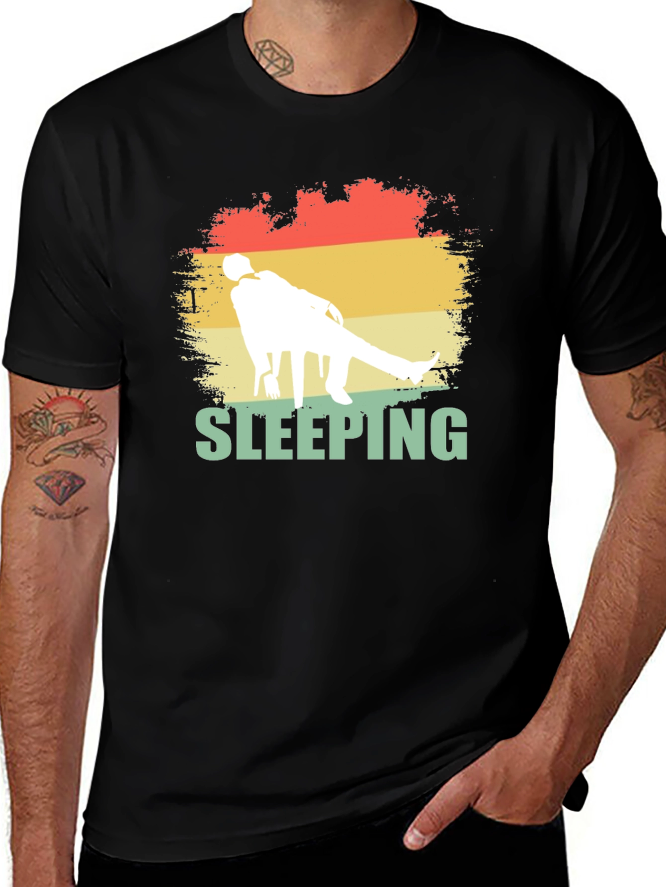Variant 20 of Sleeping Retro Style Graphic Tee
