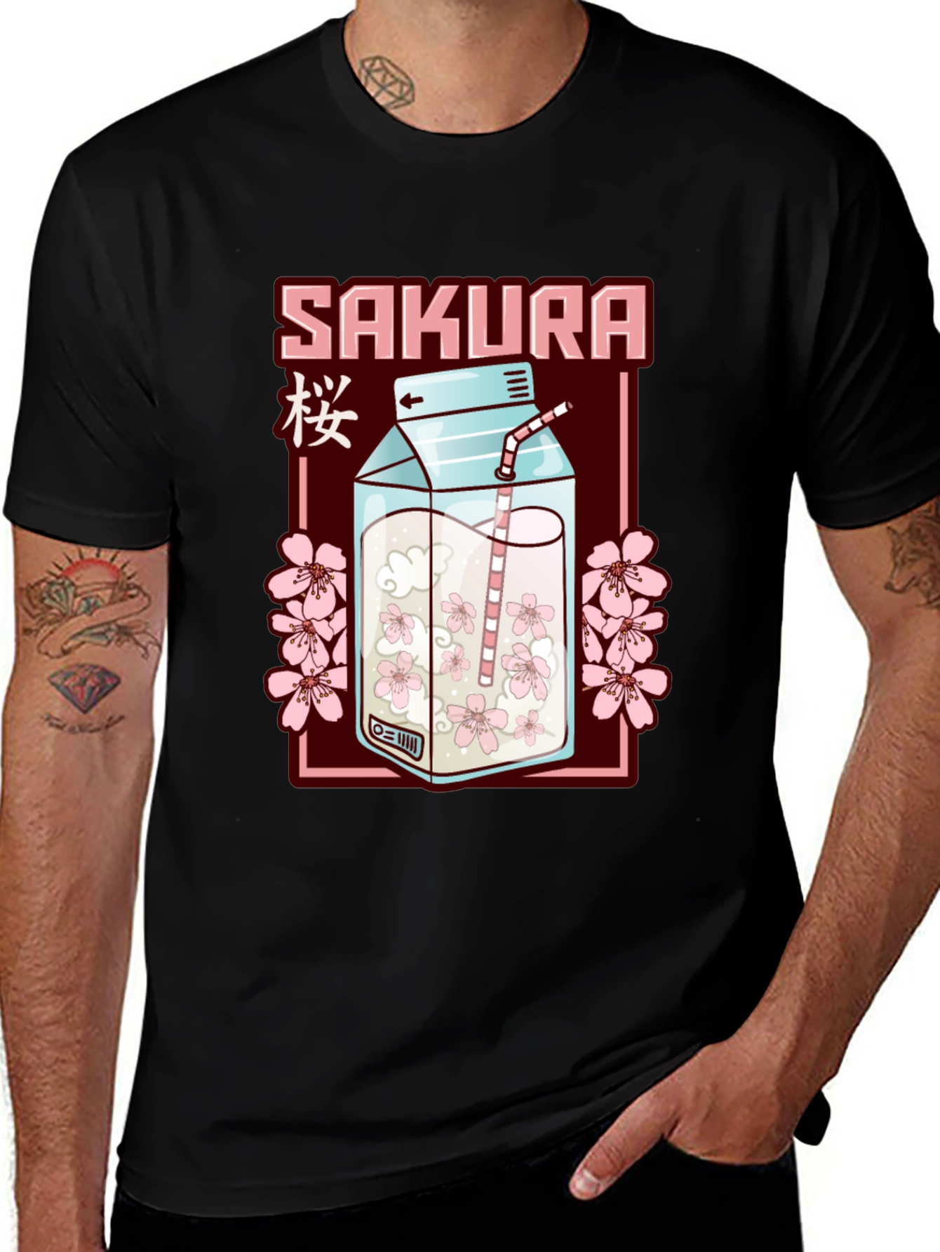 Sakura Milk Graphic T-Shirt