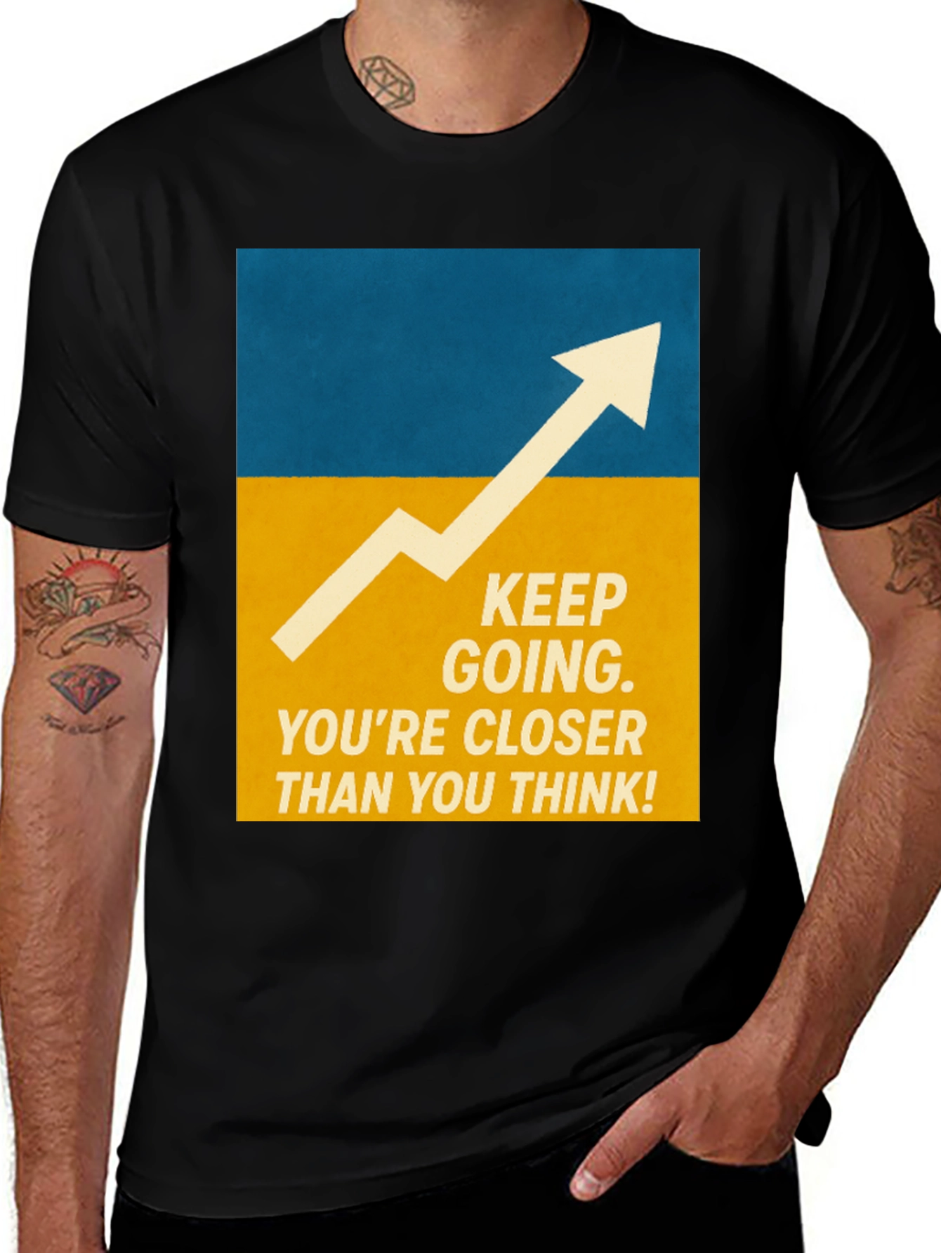 Variant 22 of Motivational Graphic Tee - Keep Going!