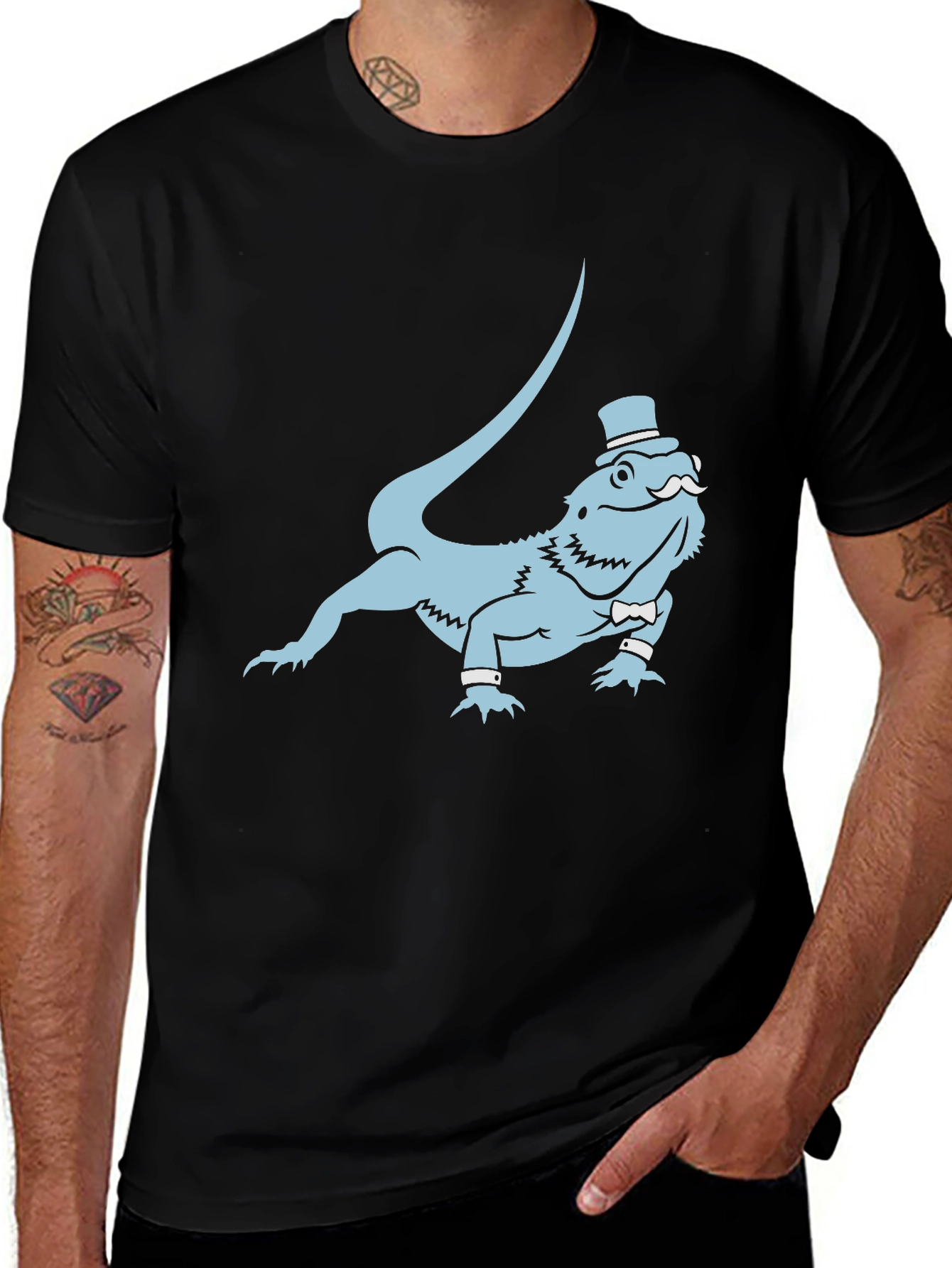 Dapper Lizard Graphic Tee - Funny Reptile Shirt
