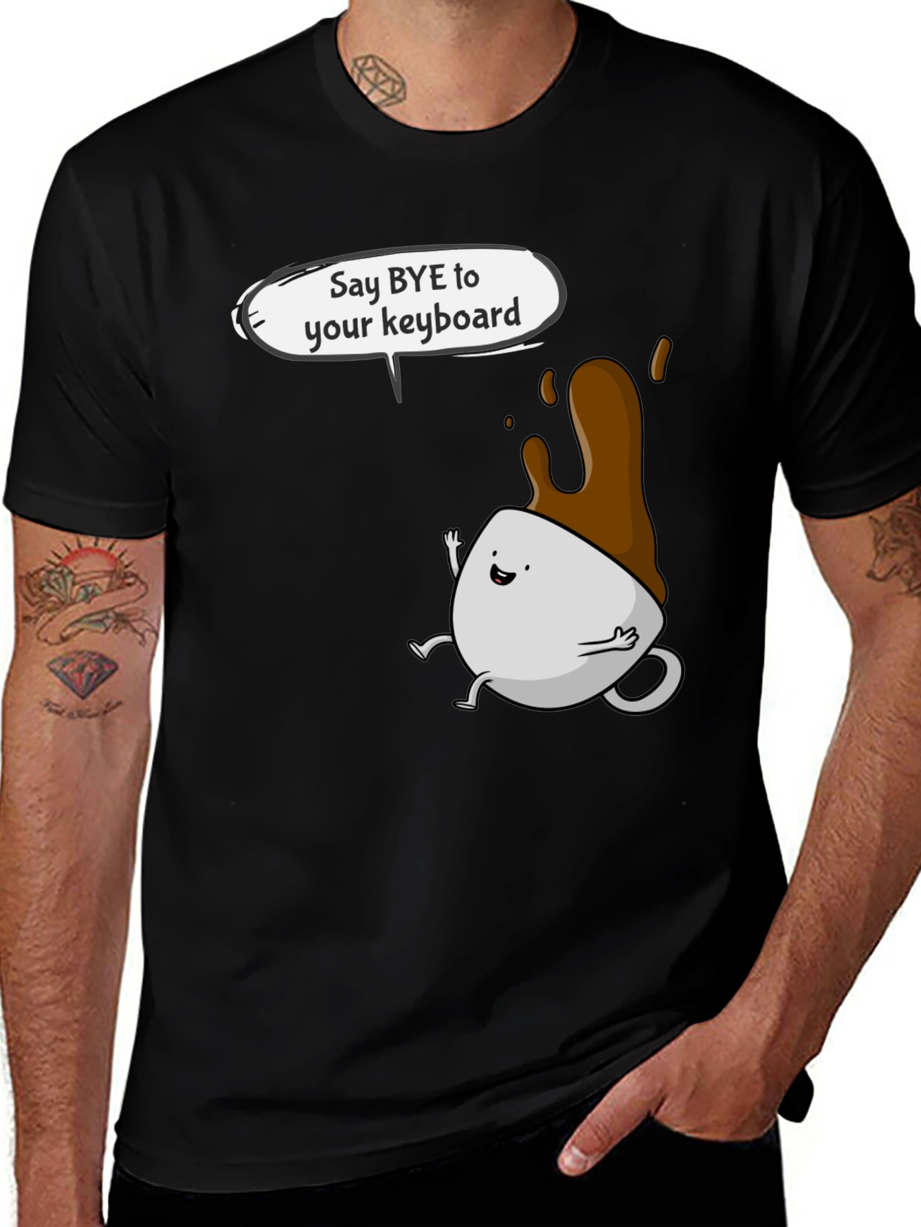 Variant 2 of Say BYE to your keyboard Tee