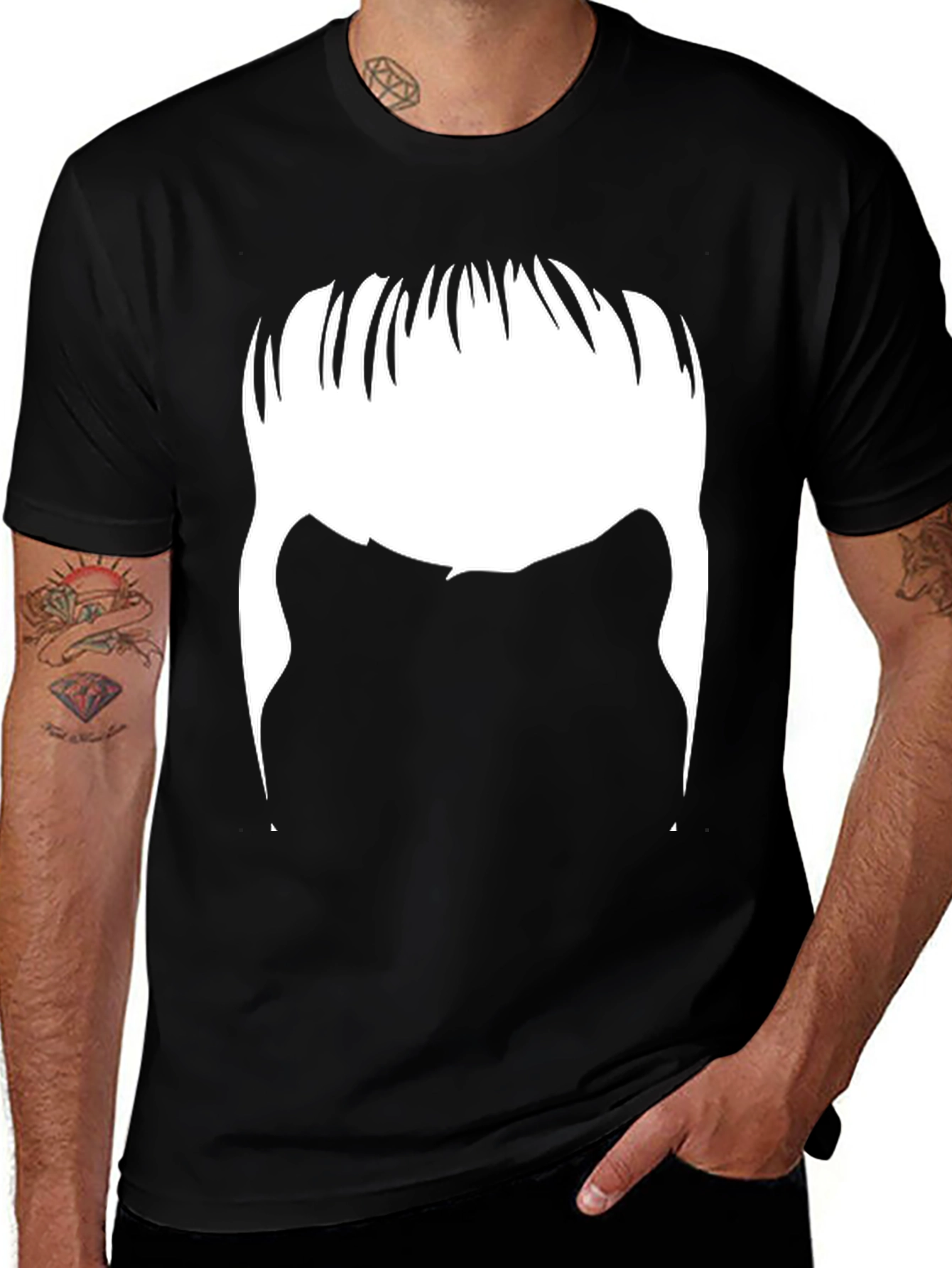Variant 17 of Retro Hair Tee - Funny Silhouette T-Shirt