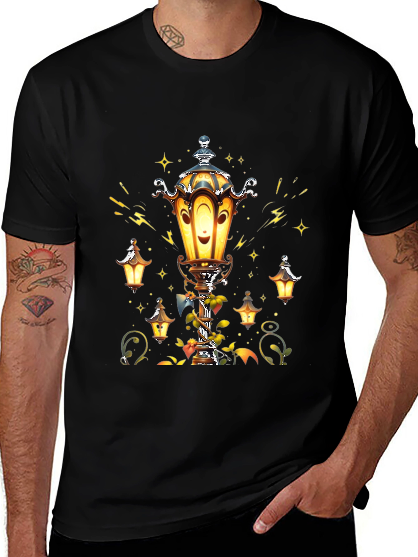 Variant 9 of Whimsical Lantern T-Shirt - Glow with Style