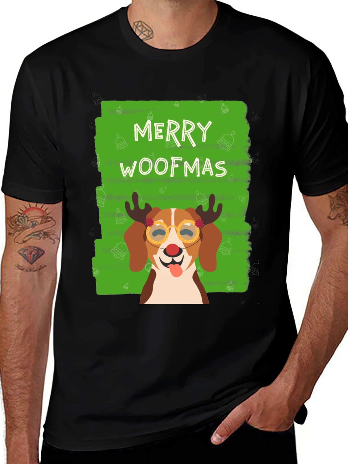 Merry Woofmas Dog Christmas Graphic Tee