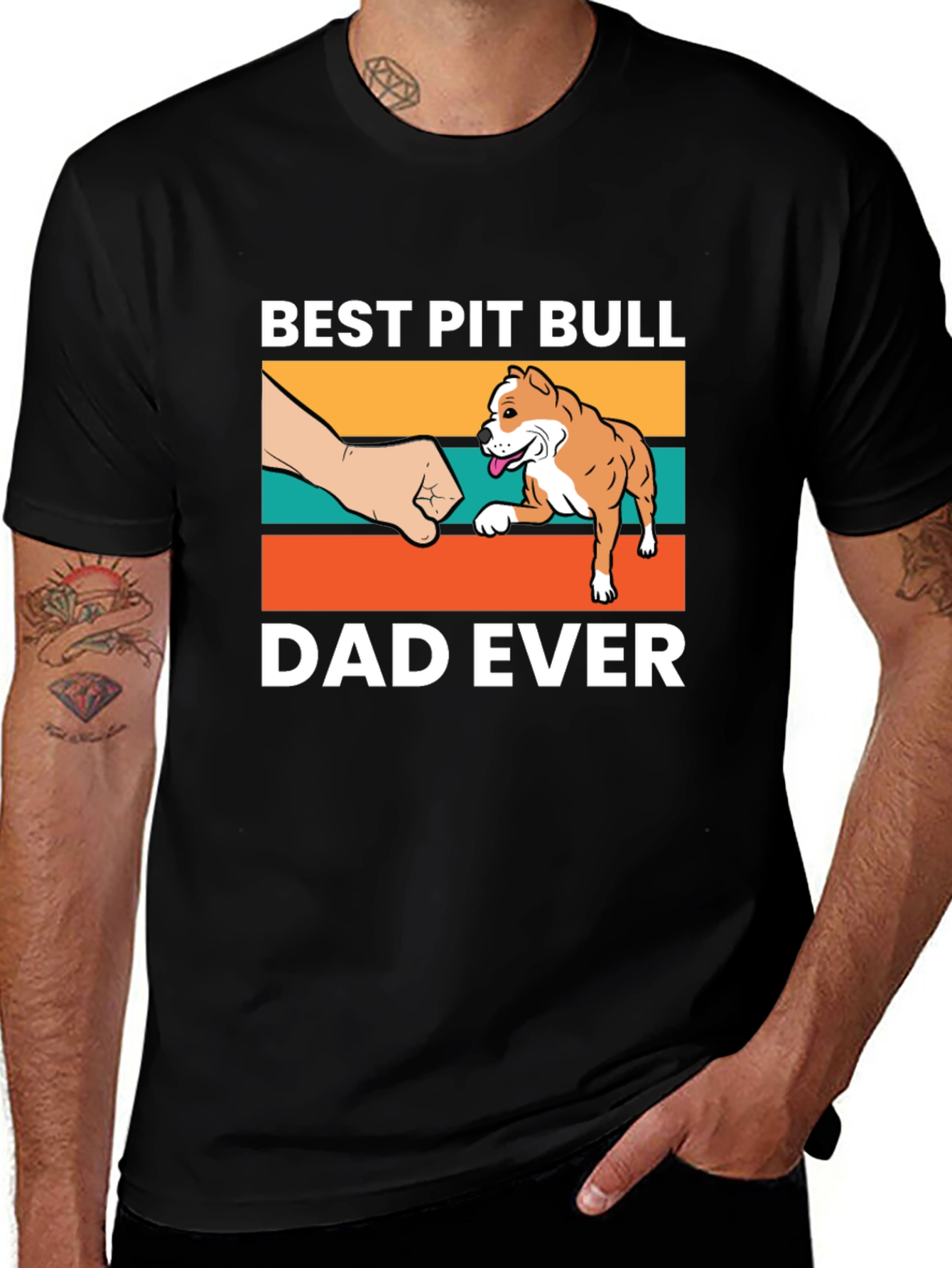 Variant 10 of Best Pit Bull Dad Ever T-Shirt