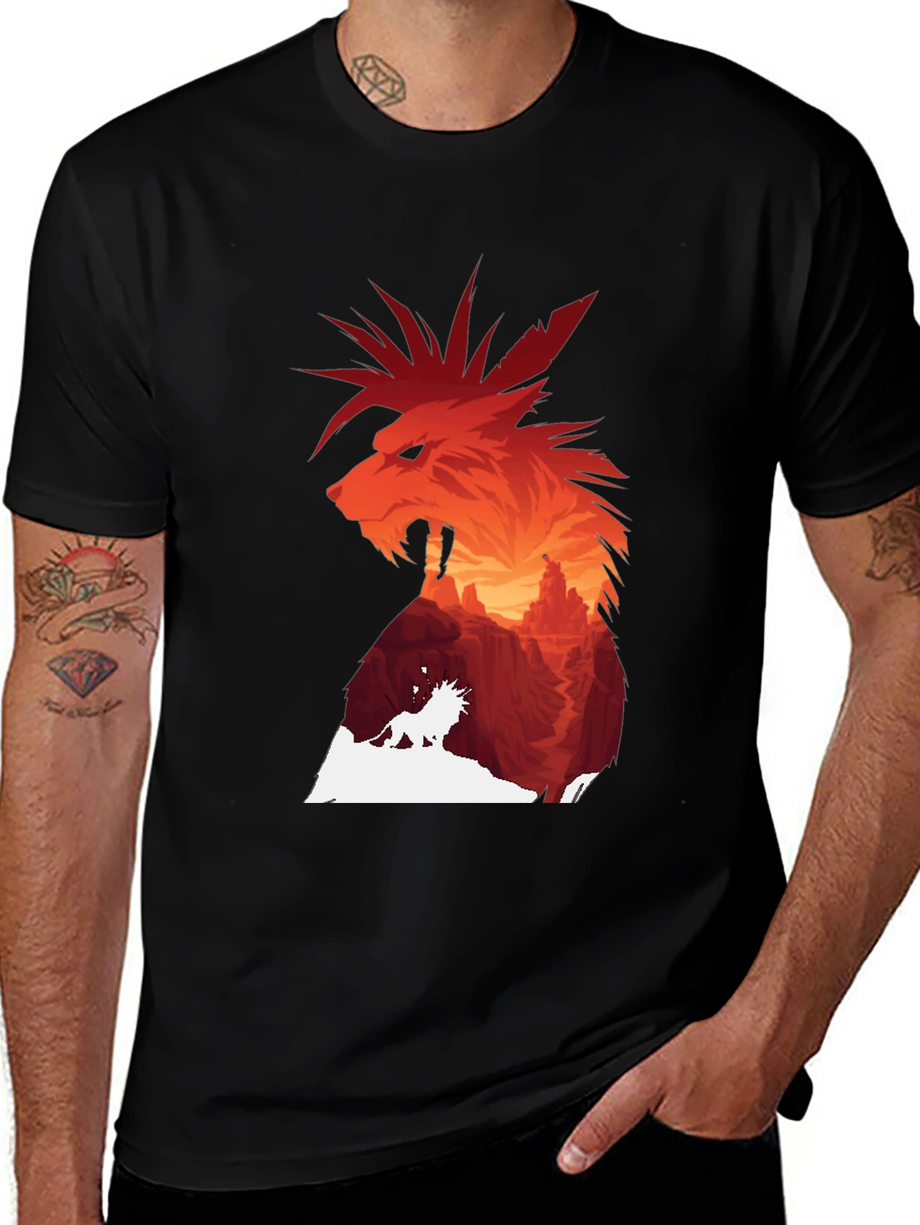 Variant 14 of Red Beast Silhouette Graphic Tee