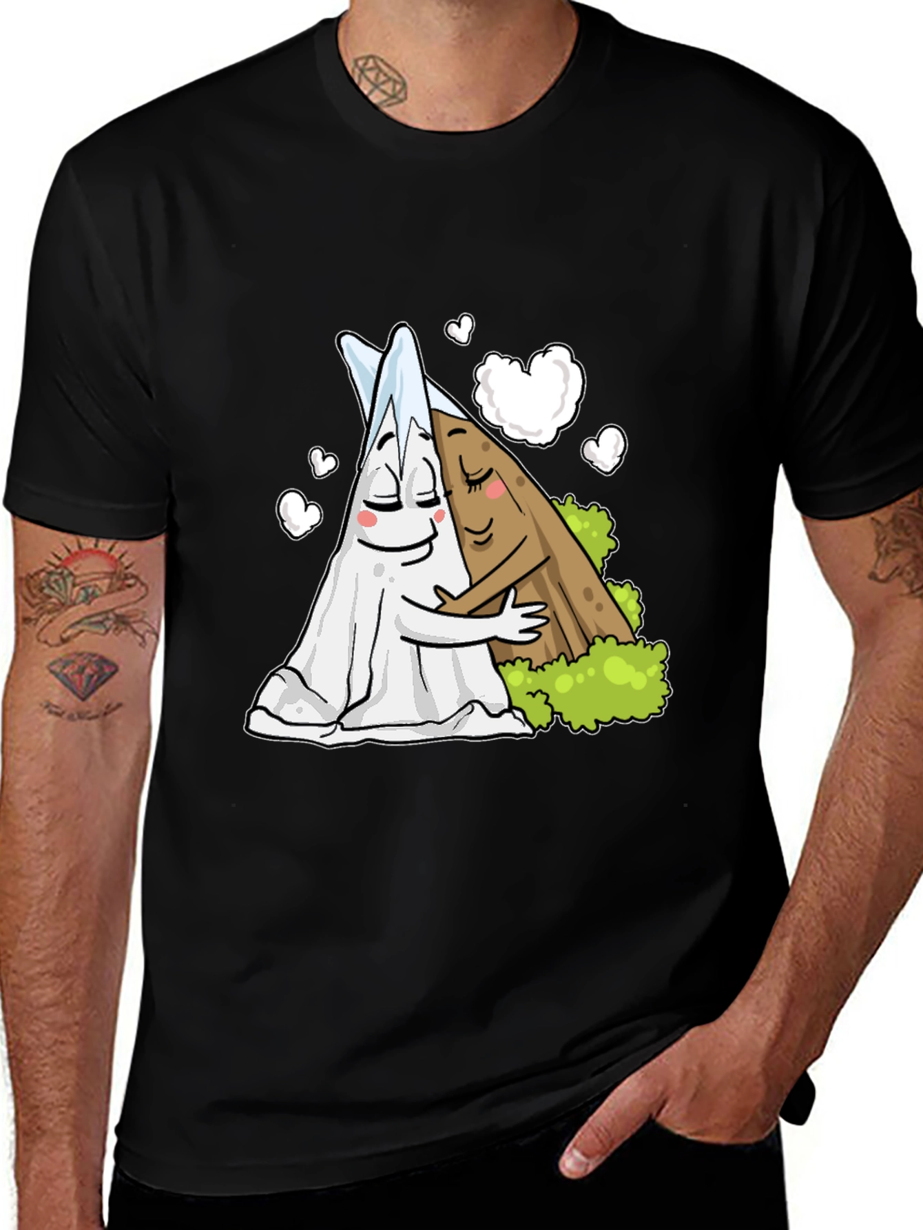 Variant 22 of Cute Salt and Pepper Hugging T-Shirt