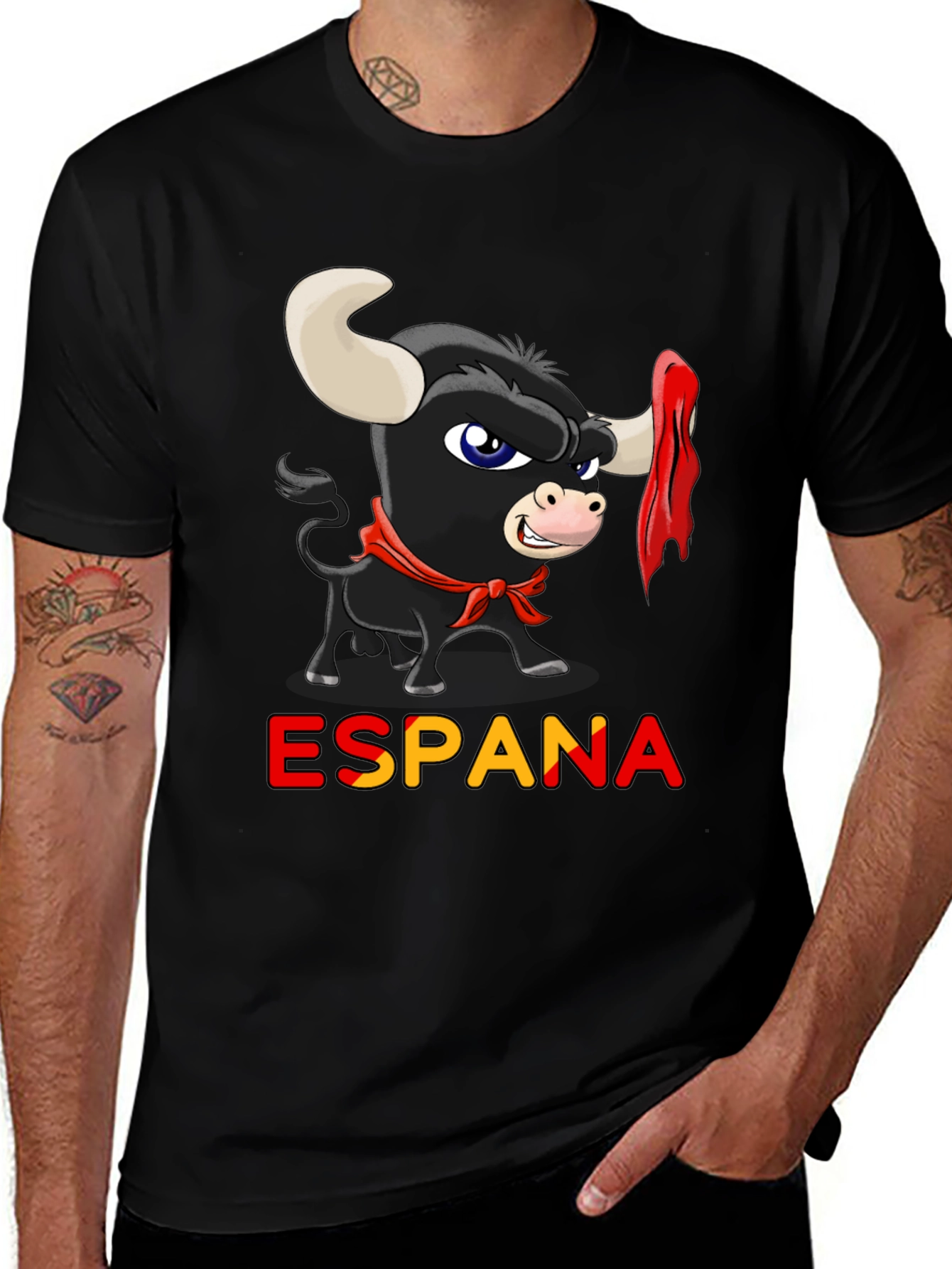 Variant 20 of España Bull Cartoon Graphic T-Shirt