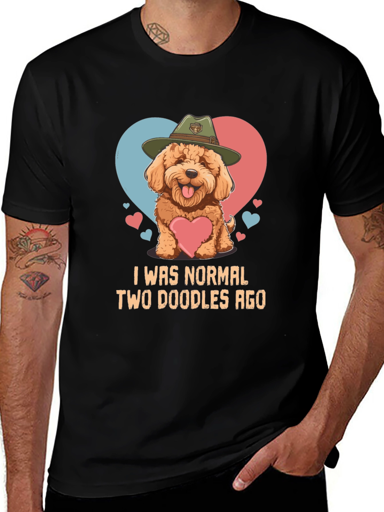 Variant 16 of Doodle Dog Graphic Tee - Normal Two Doodles Ago