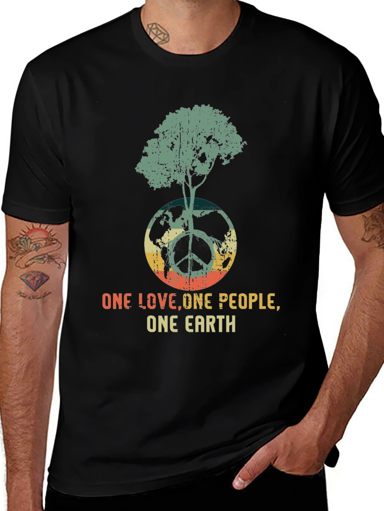 Variant 5 of One Love One People One Earth T-Shirt