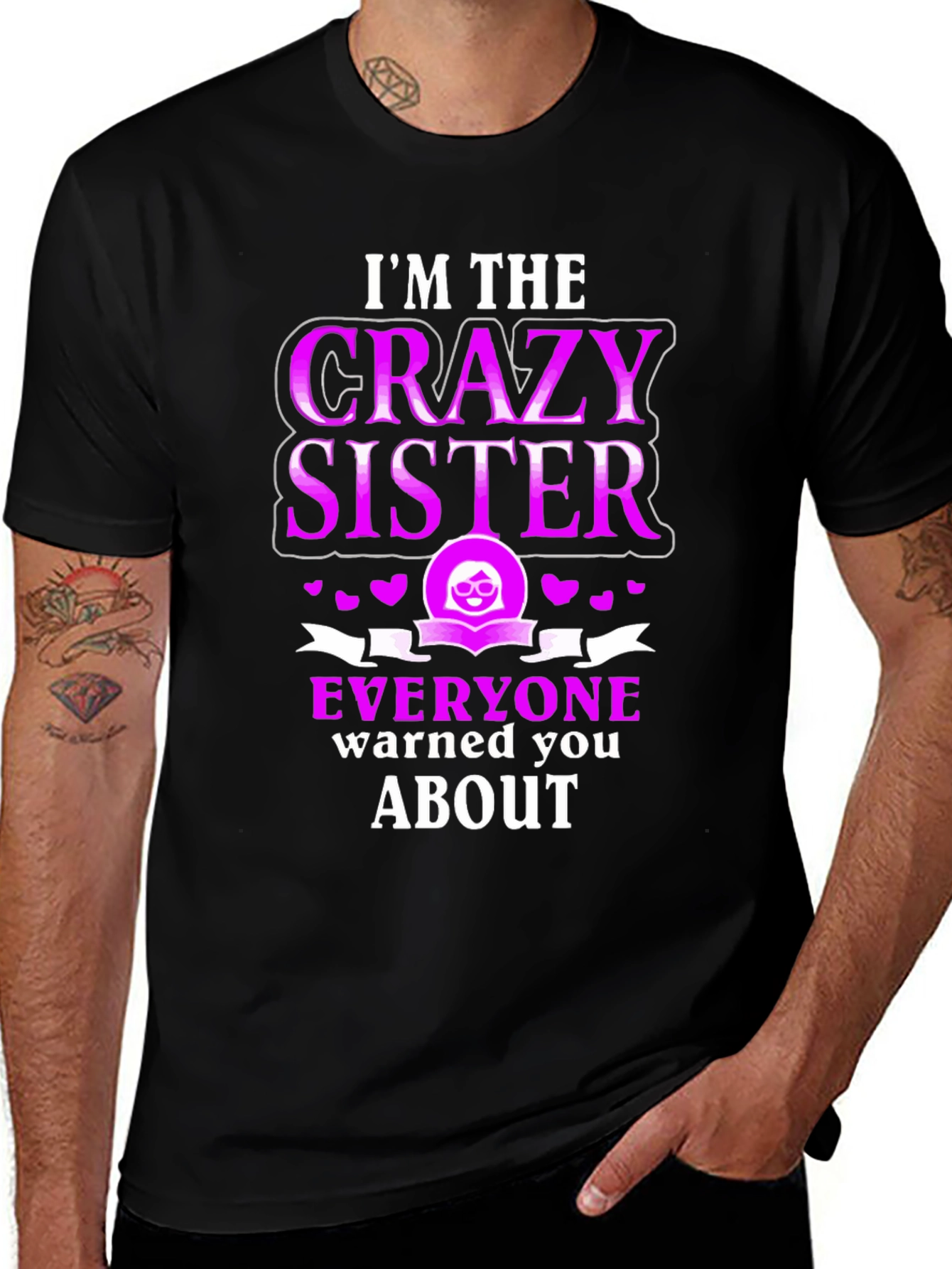Variant 21 of Crazy Sister T-Shirt - Funny Sibling Tee